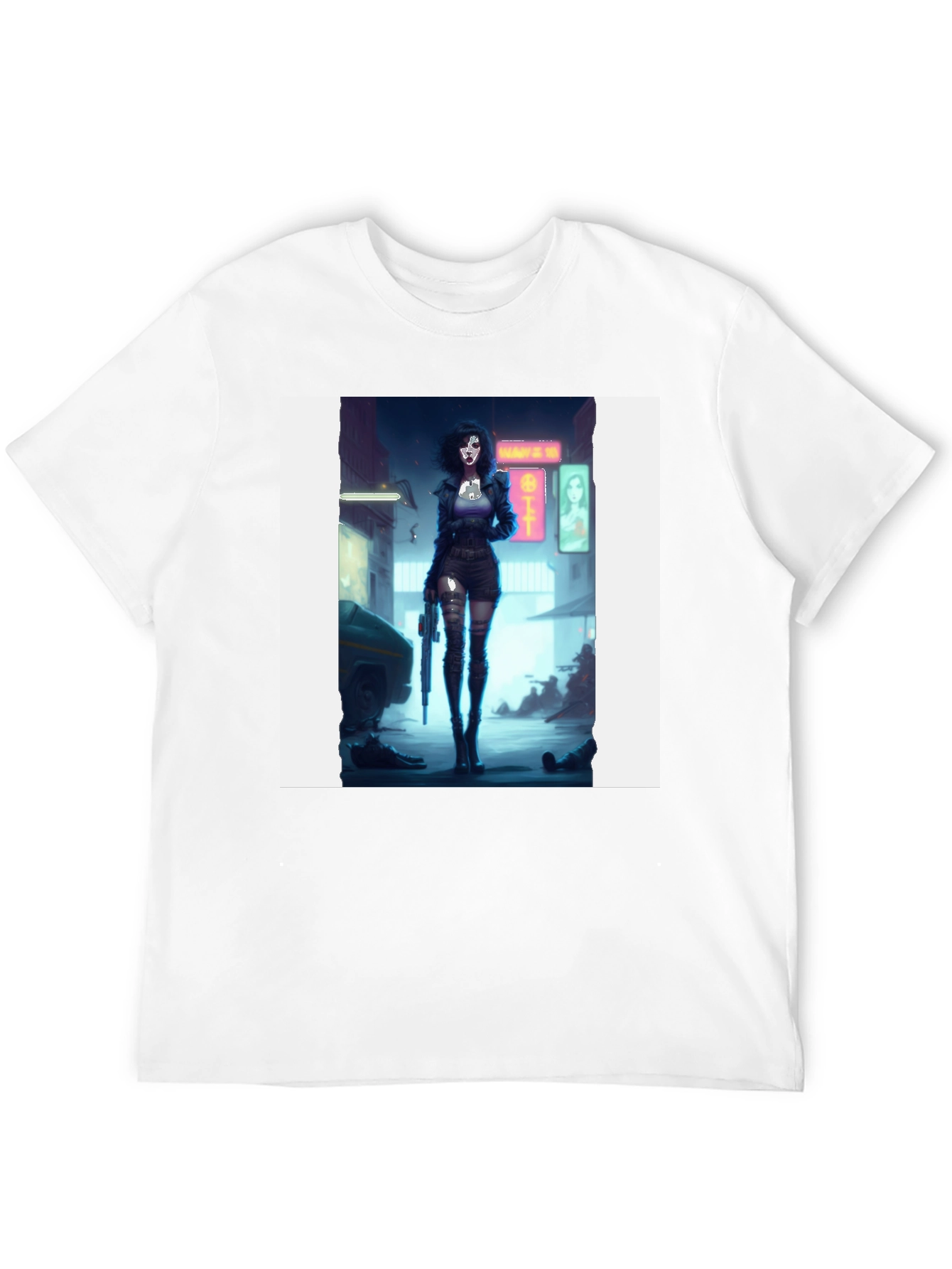 Cyberpunk Girl T-Shirt - Edgy Graphic Tee
