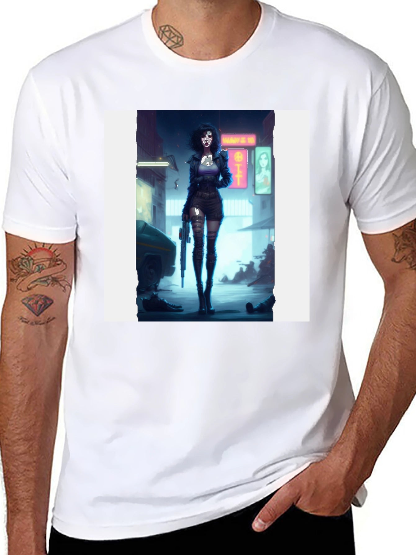 Cyberpunk Girl T-Shirt - Edgy Graphic Tee