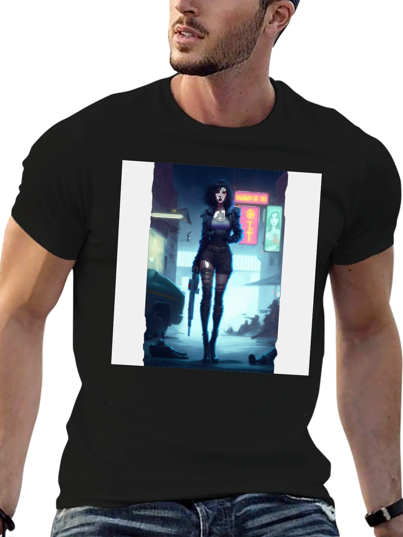 Cyberpunk Girl T-Shirt - Edgy Graphic Tee