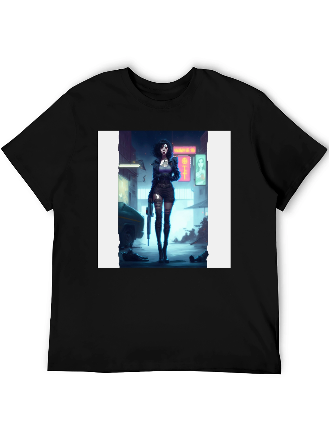Cyberpunk Girl T-Shirt - Edgy Graphic Tee