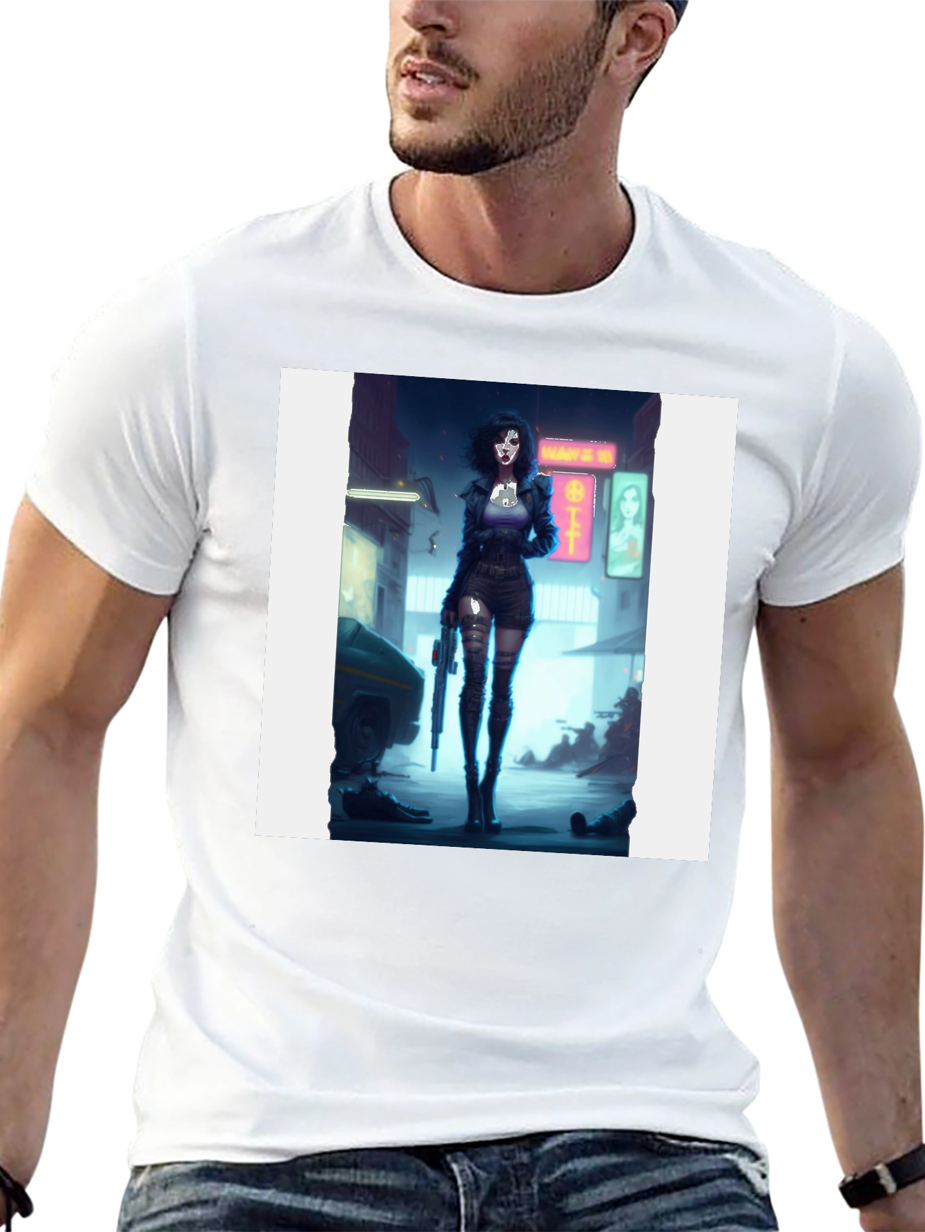 Cyberpunk Girl T-Shirt - Edgy Graphic Tee