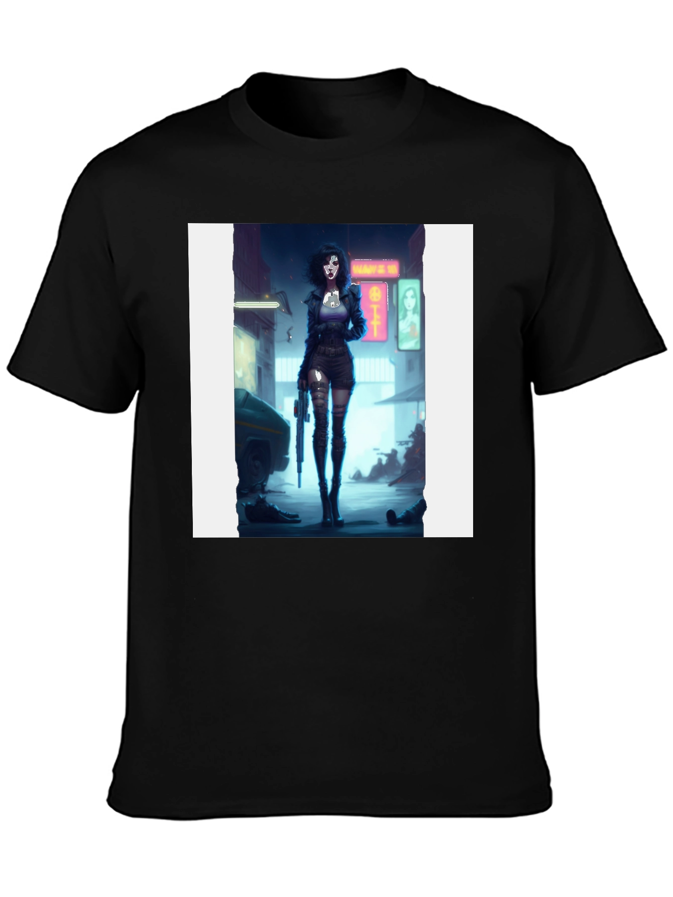 Cyberpunk Girl T-Shirt - Edgy Graphic Tee