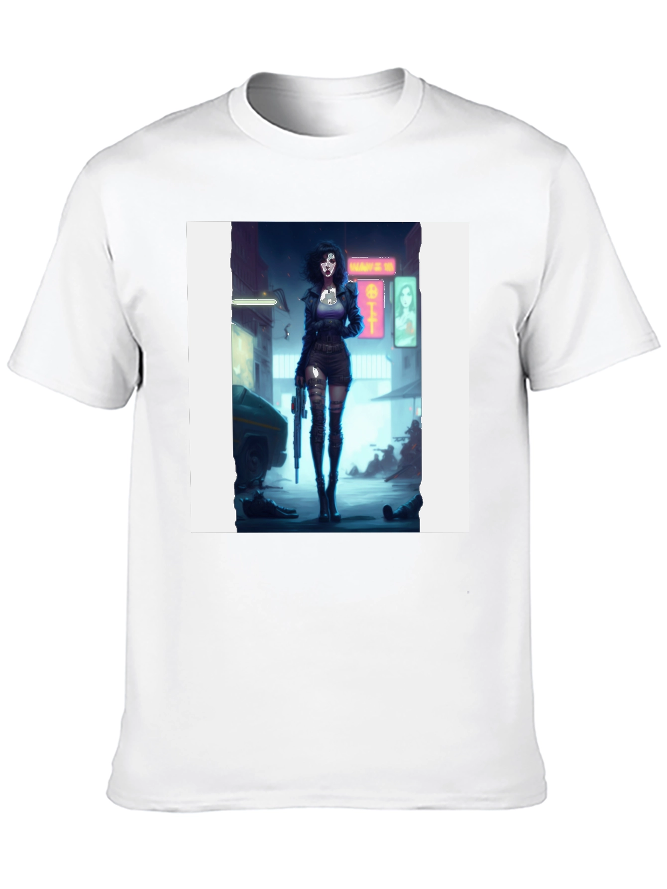Cyberpunk Girl T-Shirt - Edgy Graphic Tee