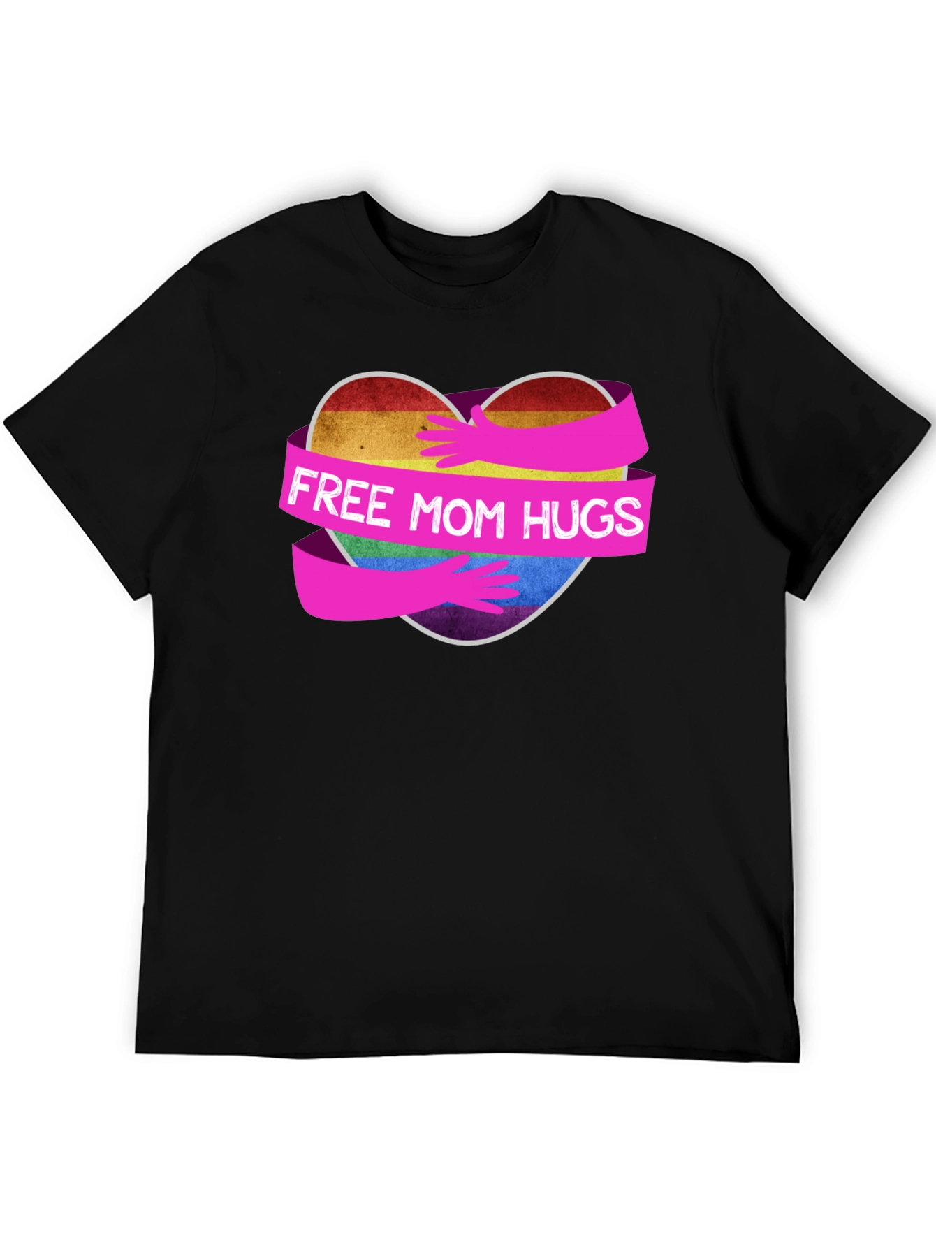 Free Mom Hugs Rainbow Heart T-Shirt