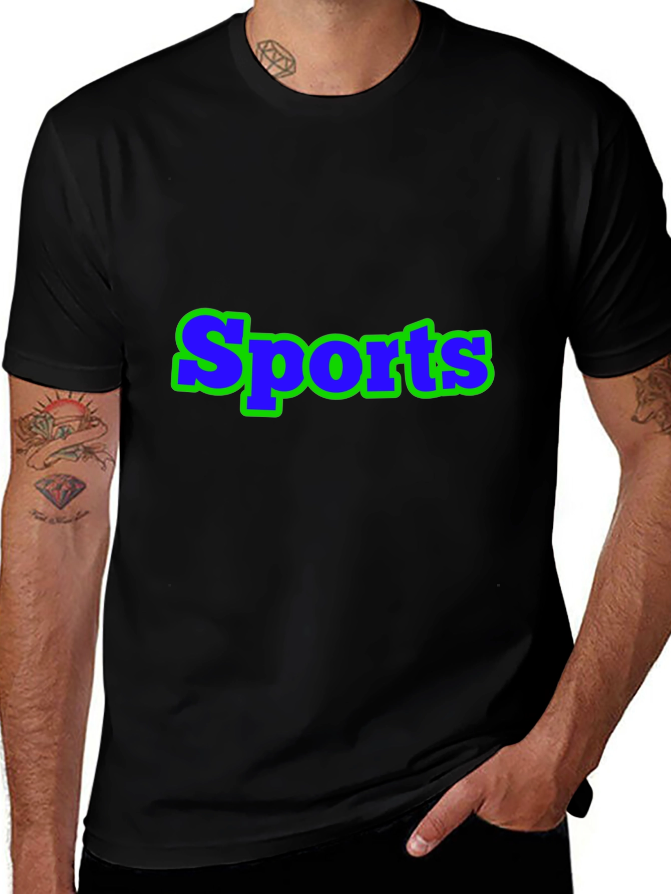 Sports Graphic Black T-Shirt