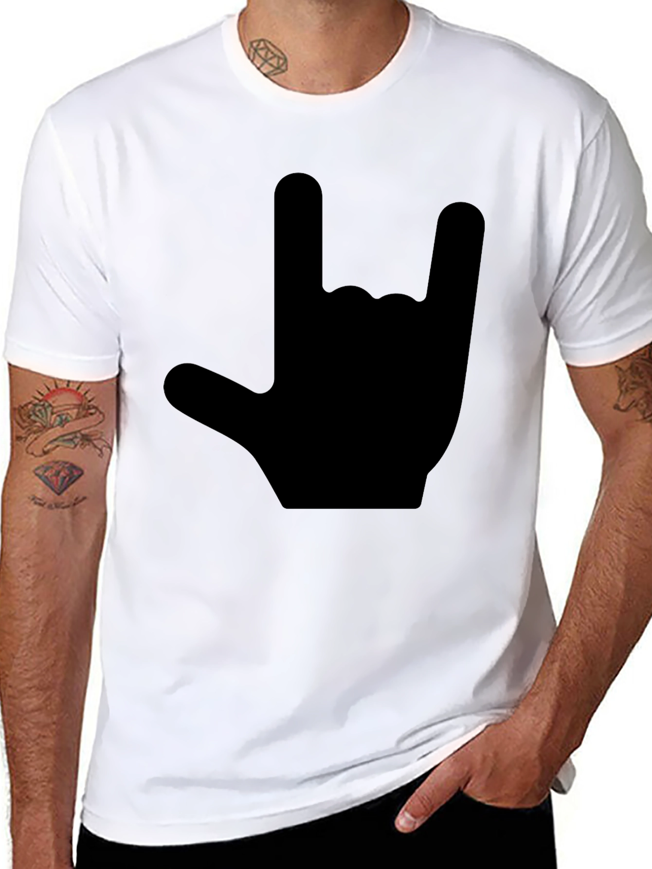 Rock On! Classic Black Graphic T-Shirt