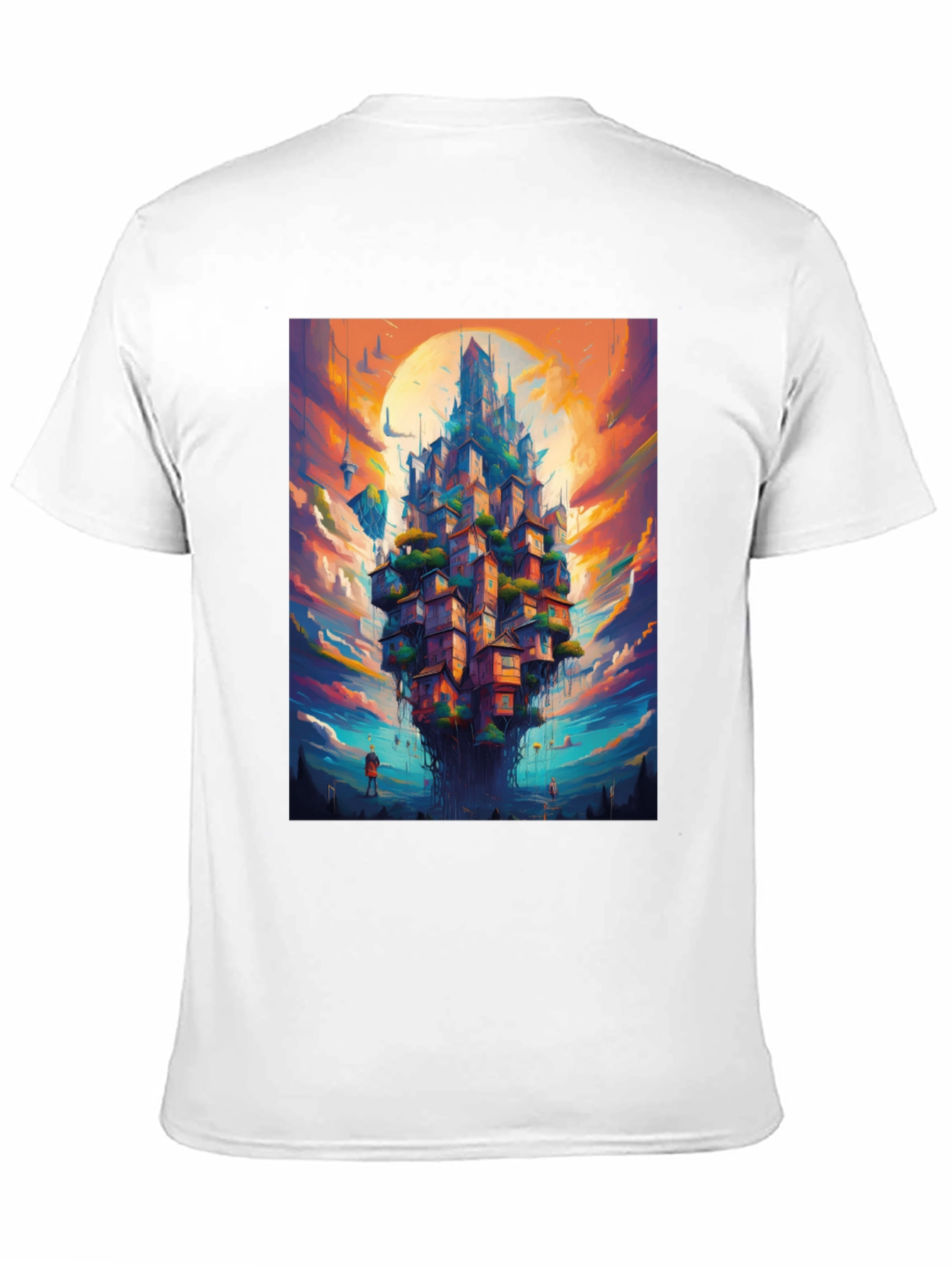 Fantasy Floating City Graphic T-Shirt