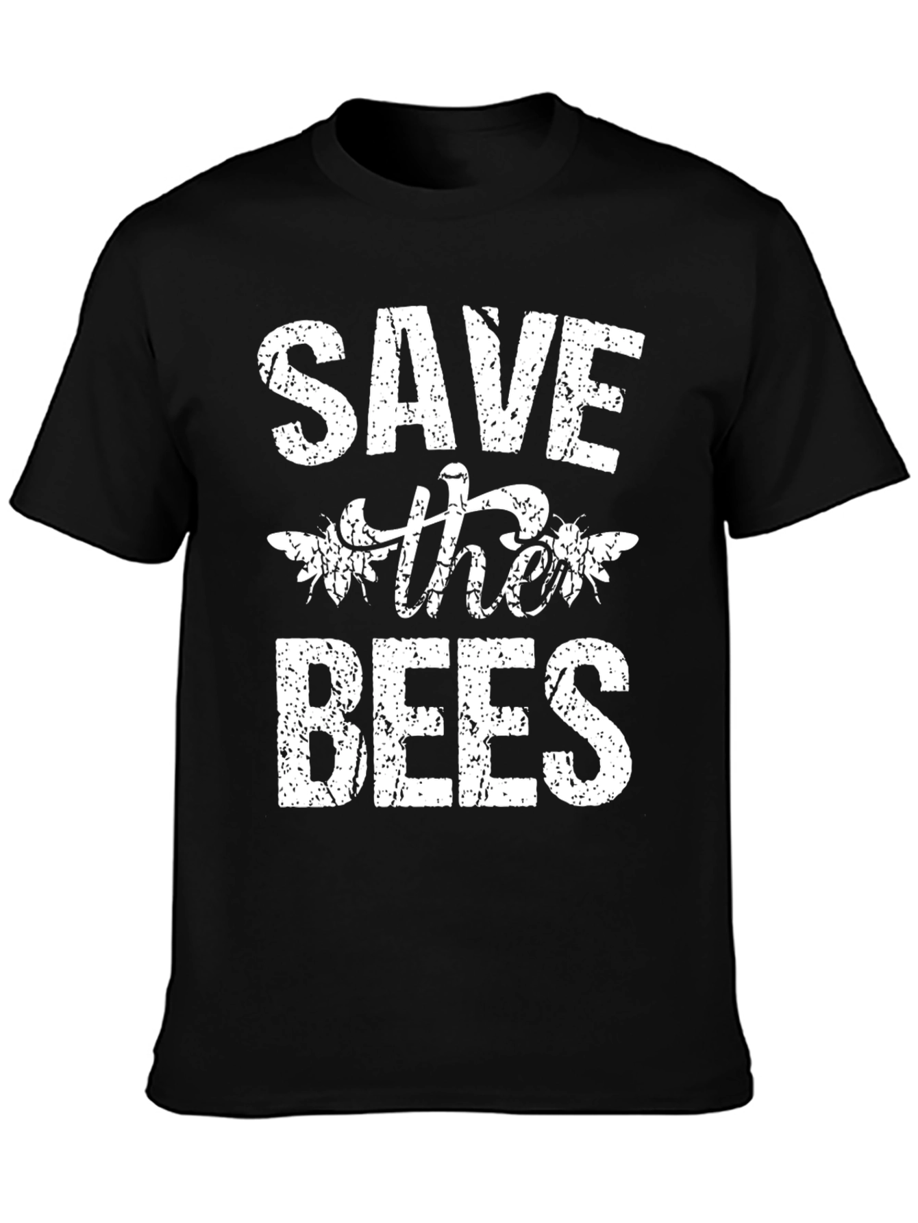 Save the Bees Graphic Tee - Black Cotton
