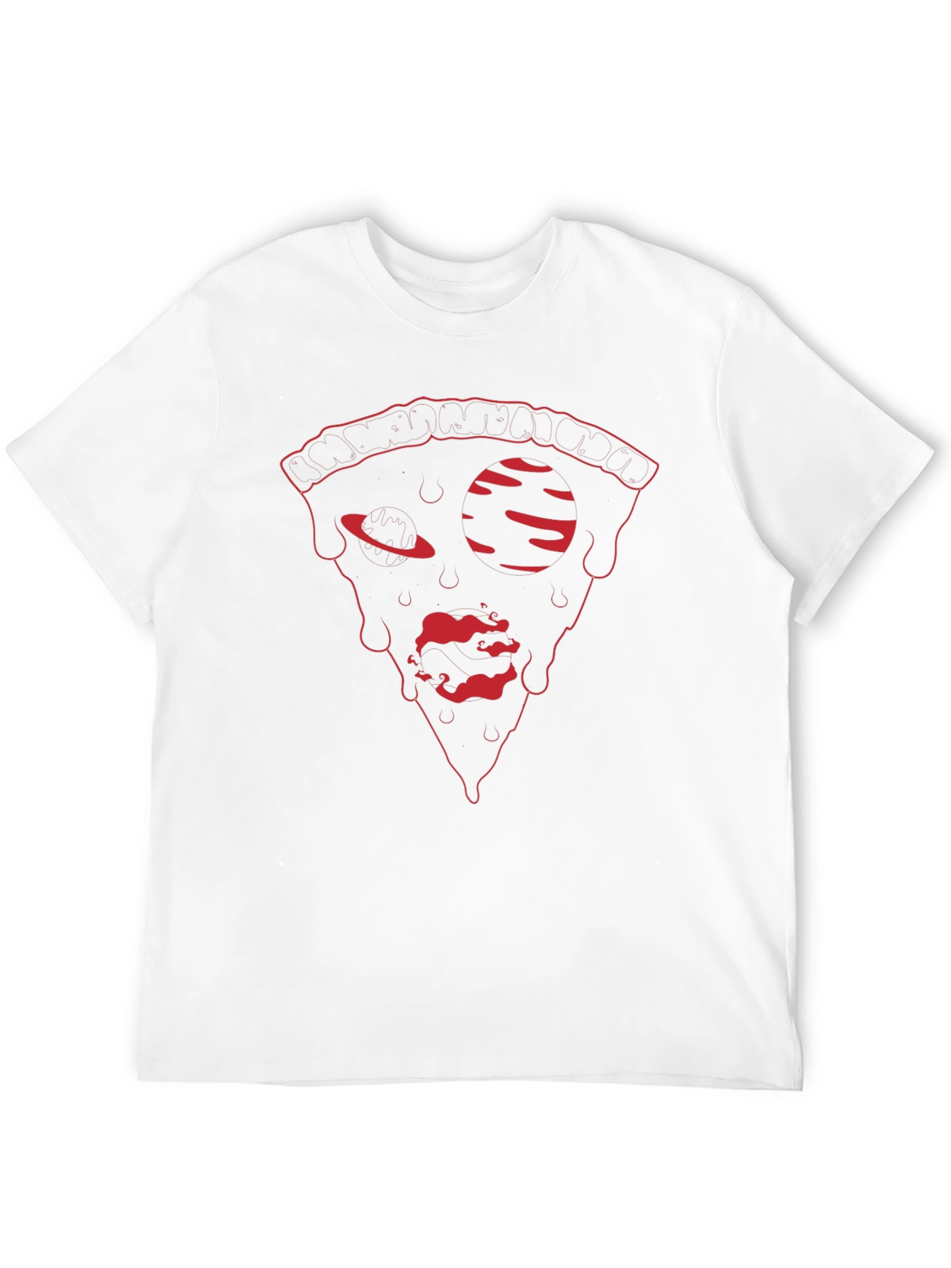 Pizza Graphic Tee - Trendy Black T-Shirt