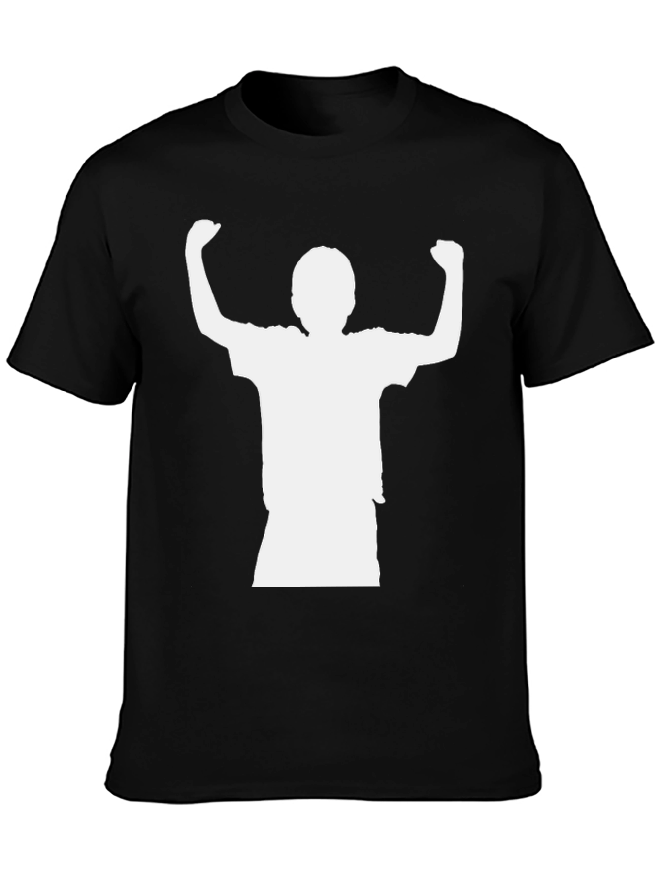 Black T-Shirt with Silhouette Print