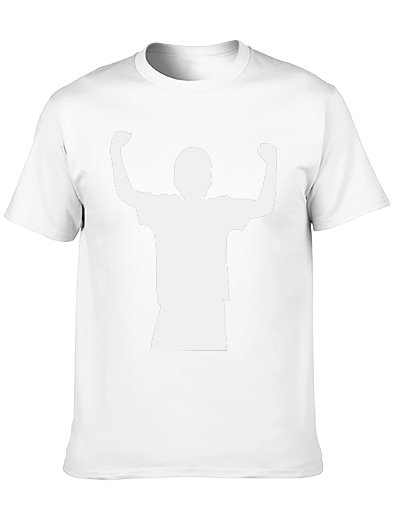 Black T-Shirt with Silhouette Print