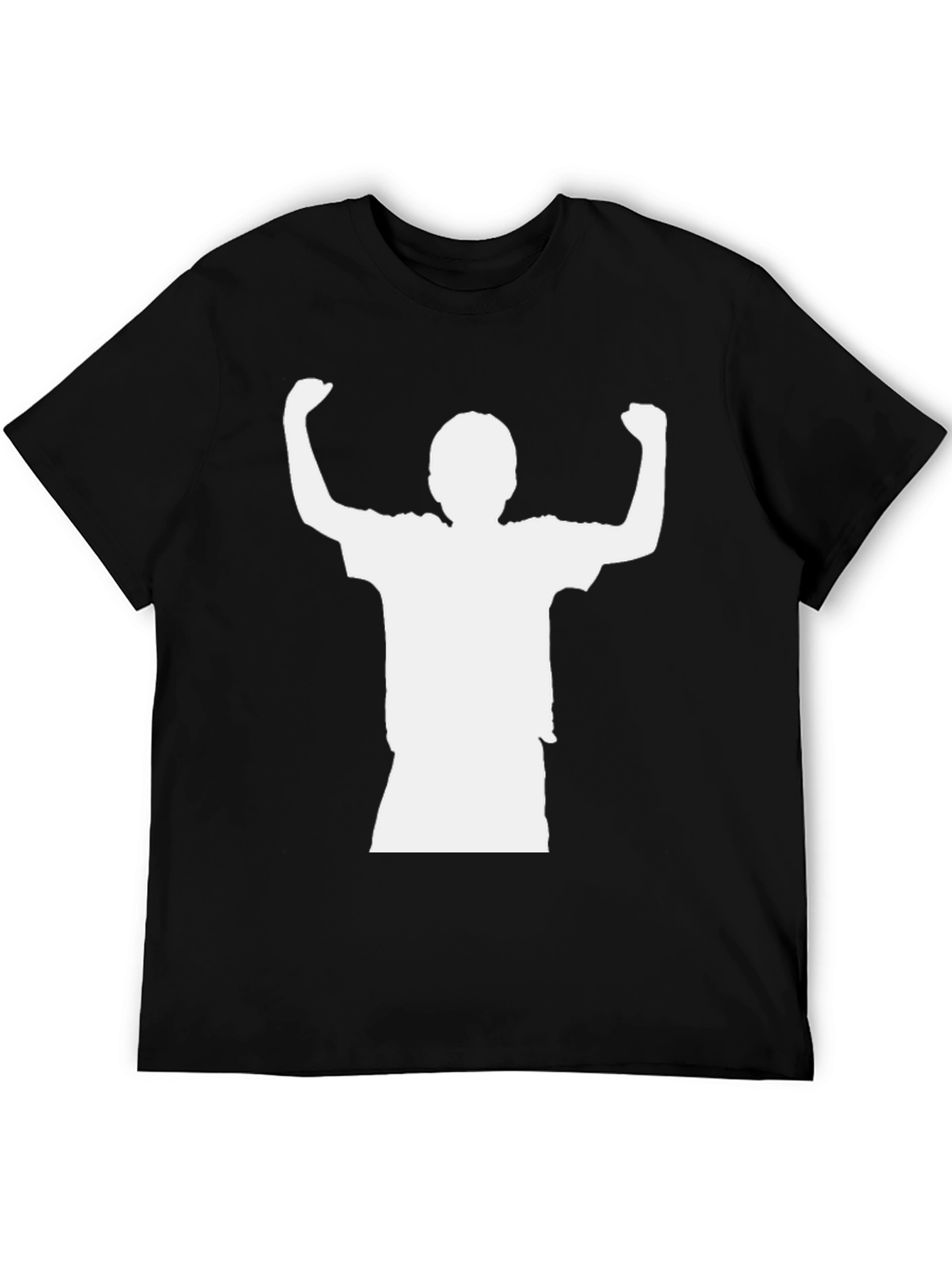 Black T-Shirt with Silhouette Print