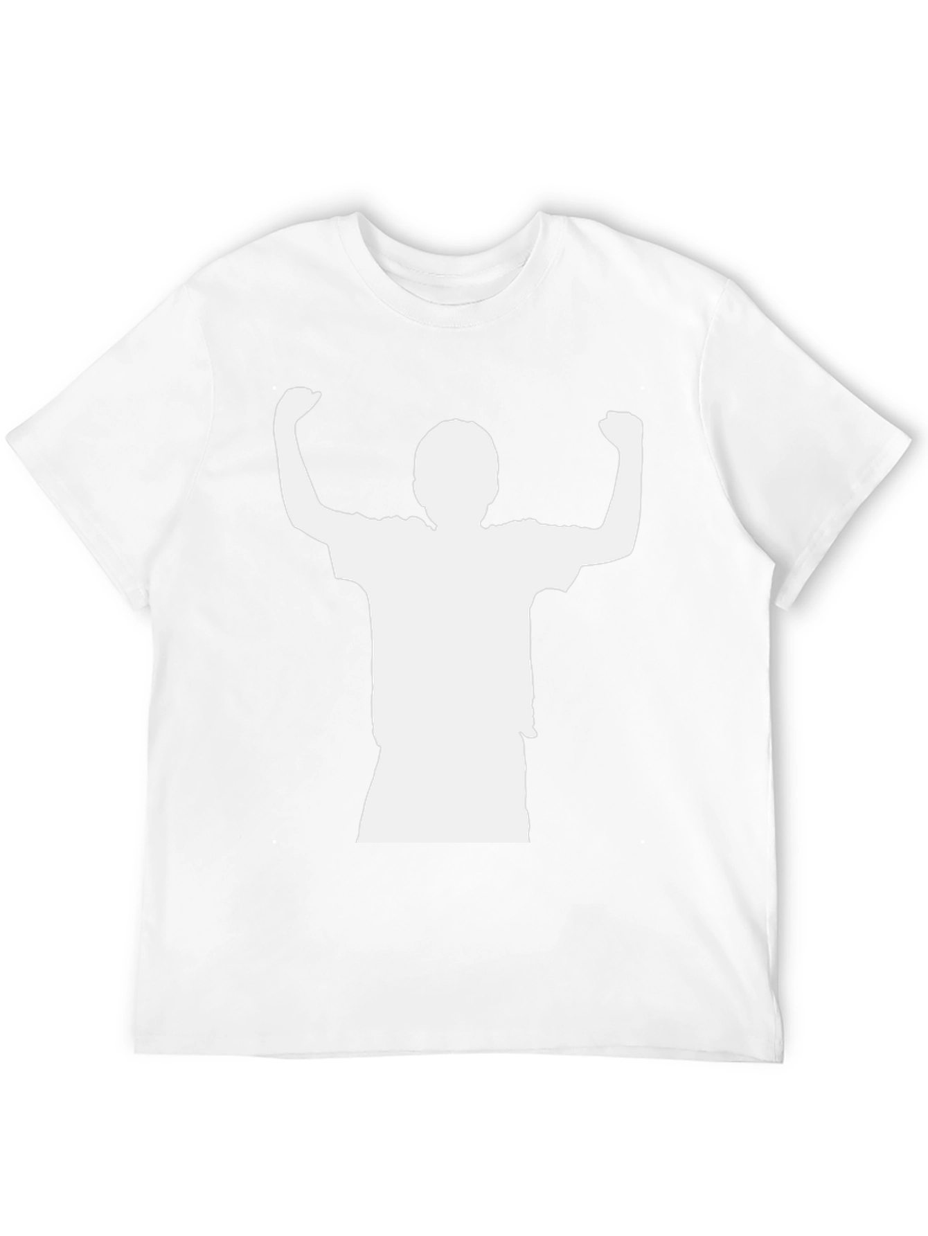 Black T-Shirt with Silhouette Print
