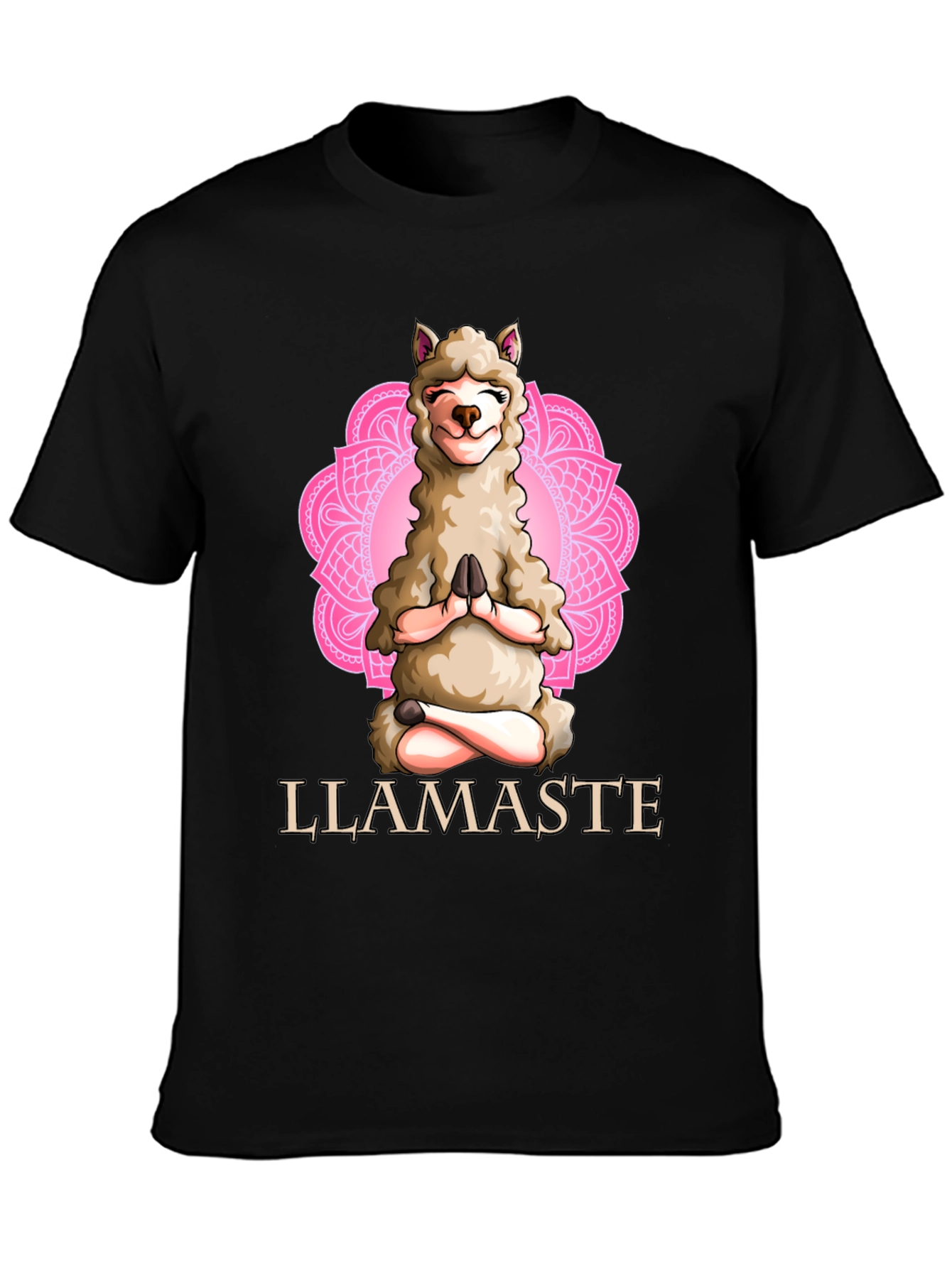 Llamaste Yoga Black T-Shirt