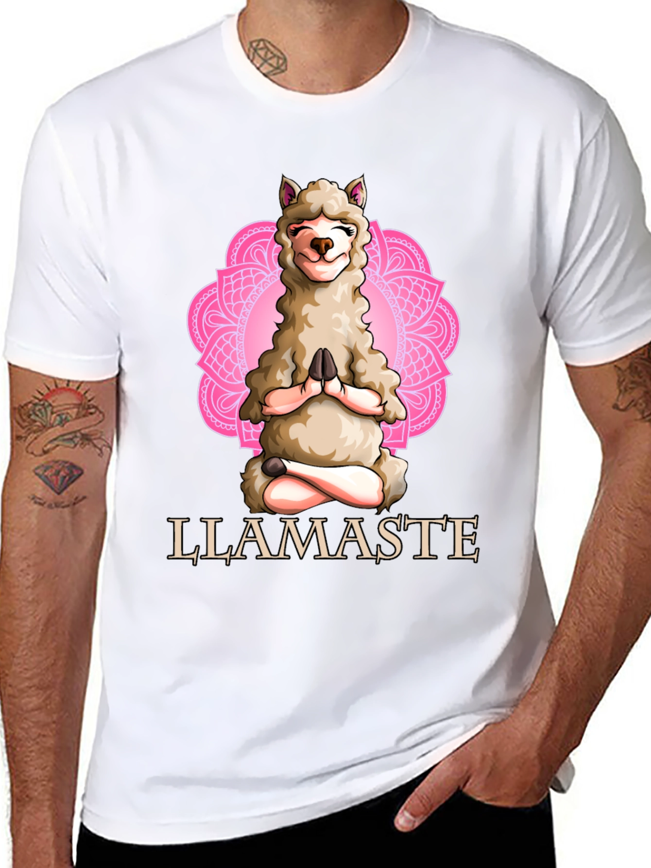 Llamaste Yoga Black T-Shirt