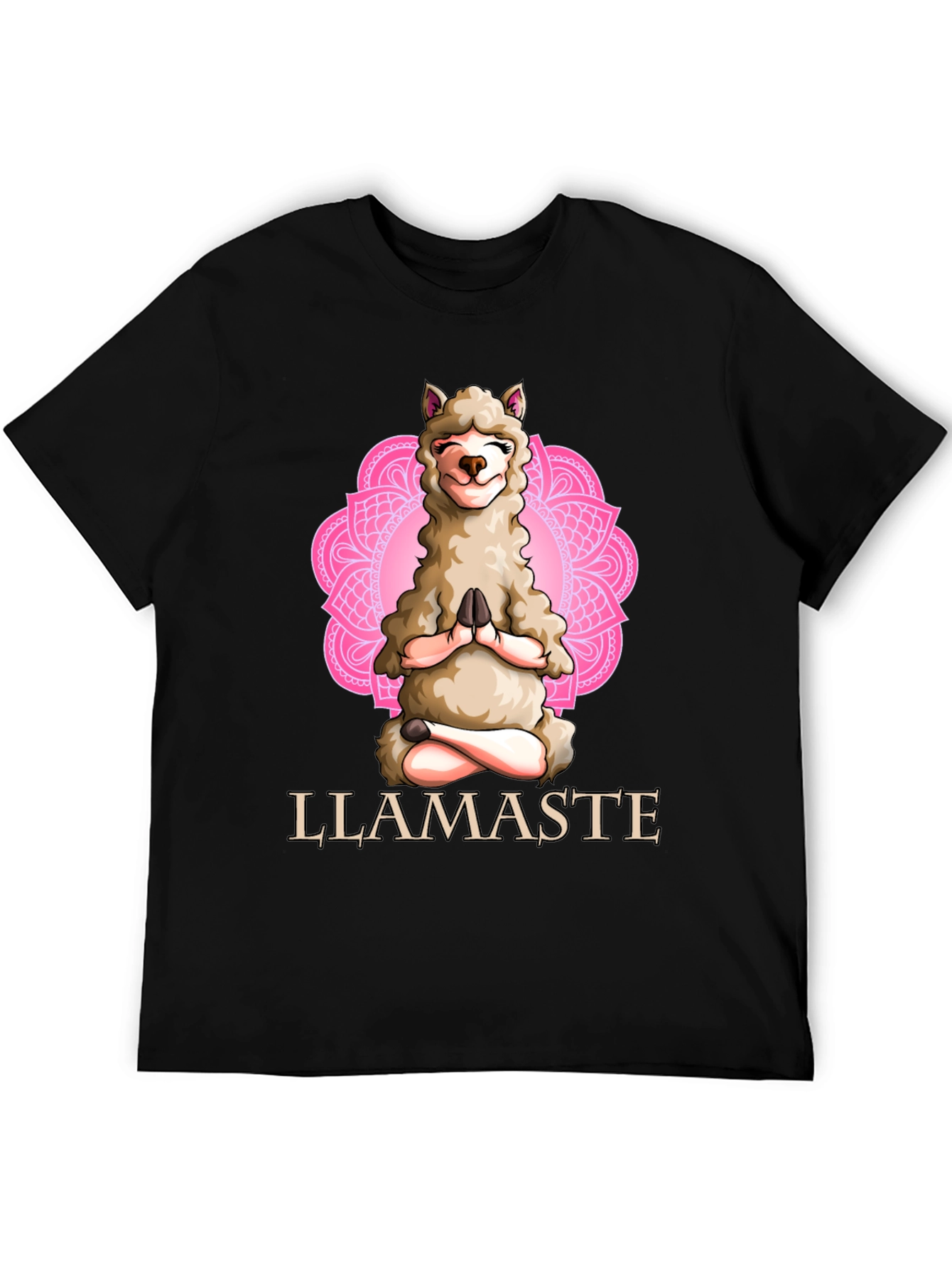 Llamaste Yoga Black T-Shirt