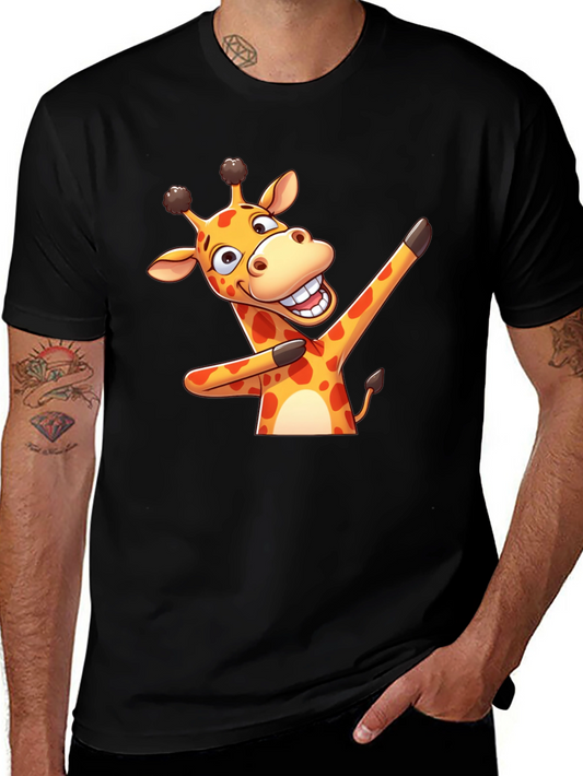 Dabbing Giraffe Graphic Tee - Fun Novelty T-Shirt