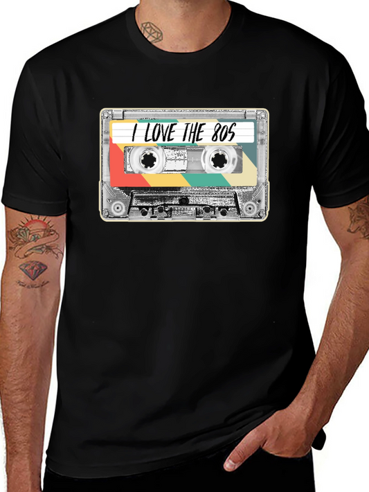 I Love the 80s Cassette Tape Graphic Tee - Retro Style