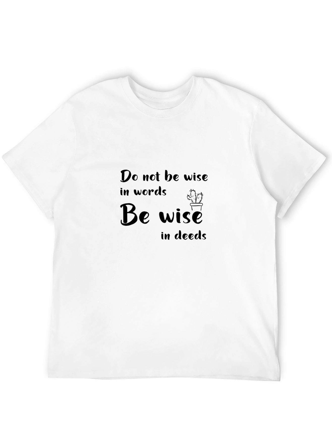 Wise in Deeds Black Graphic Tee