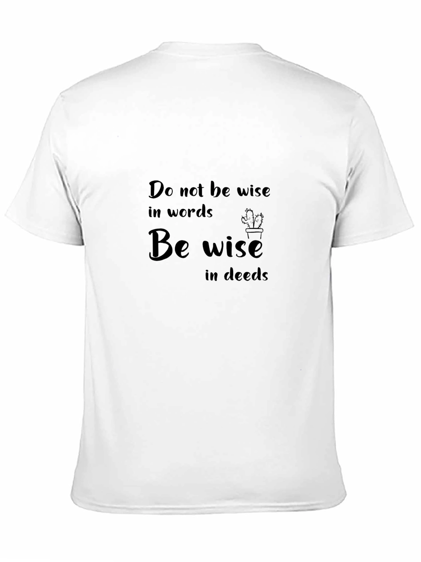 Wise in Deeds Black Graphic Tee