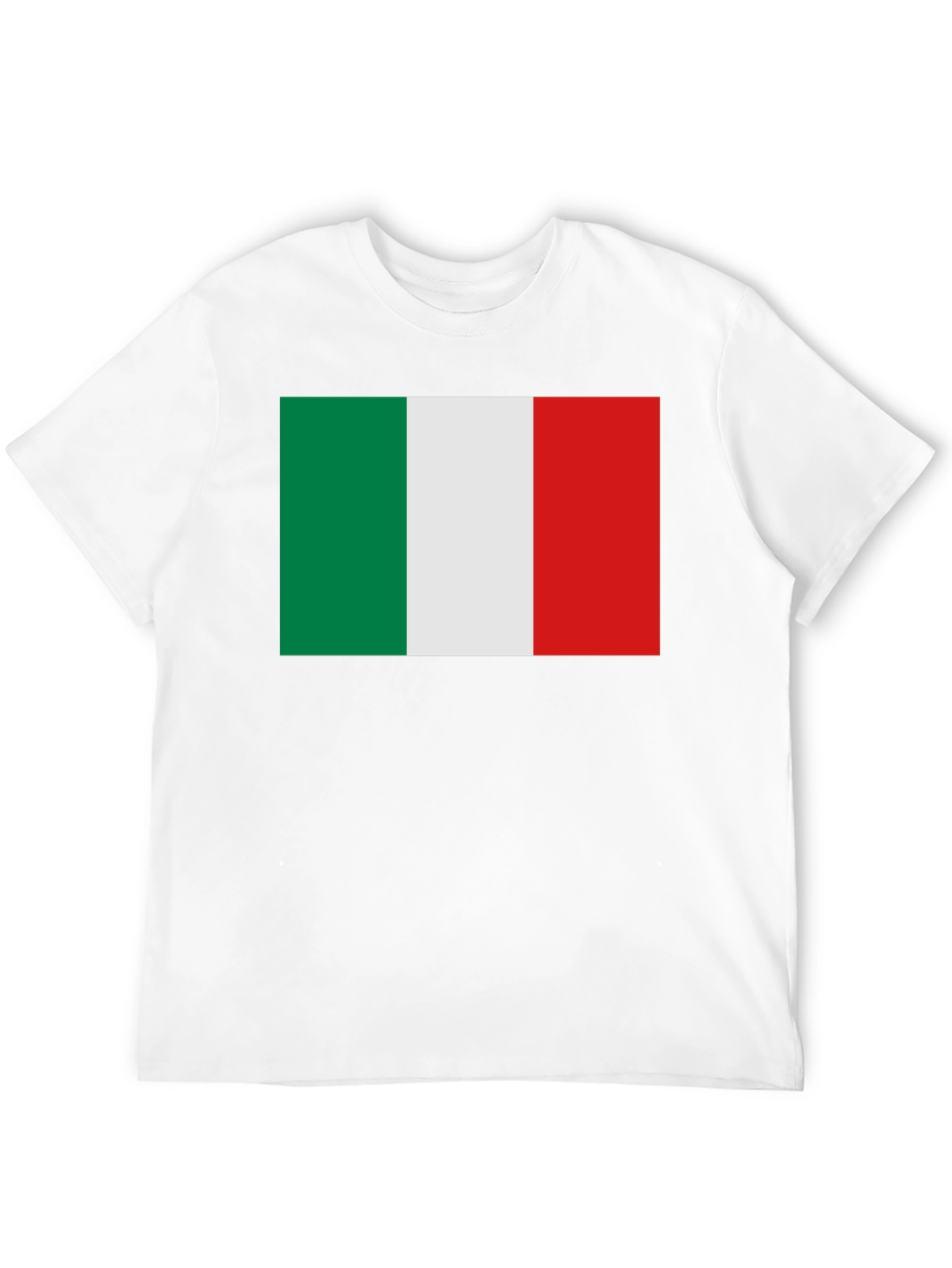 Italian Flag Graphic Tee - Black Crew Neck T-Shirt
