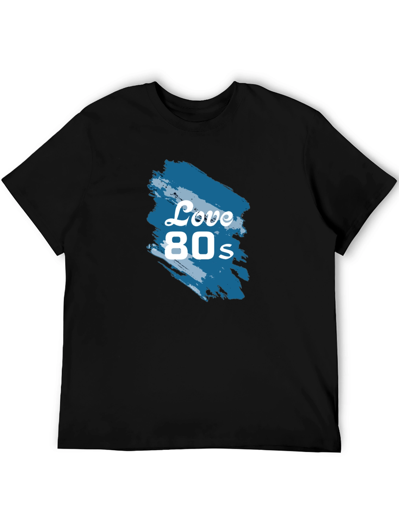 Love 80s Retro Graphic Tee - Classic Black T-Shirt