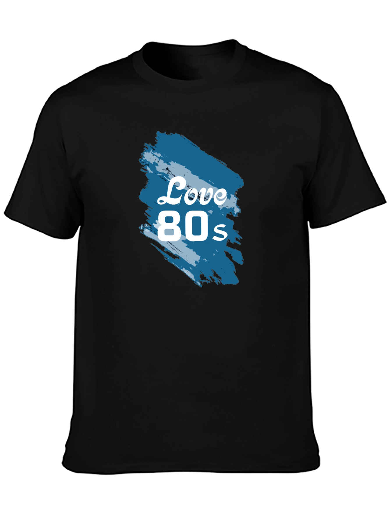Love 80s Retro Graphic Tee - Classic Black T-Shirt