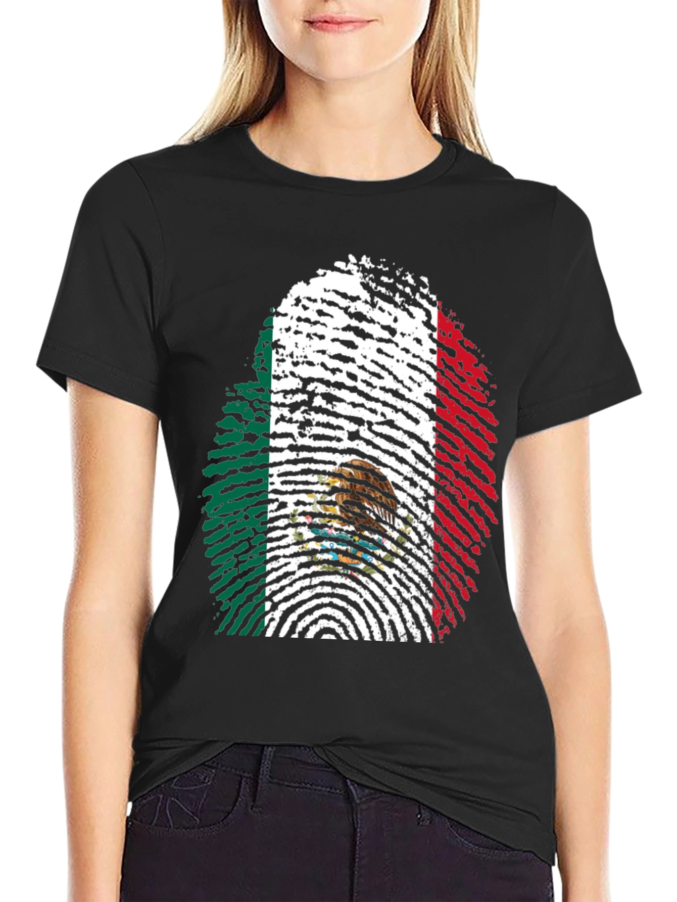 Mexico Fingerprint Flag T-Shirt