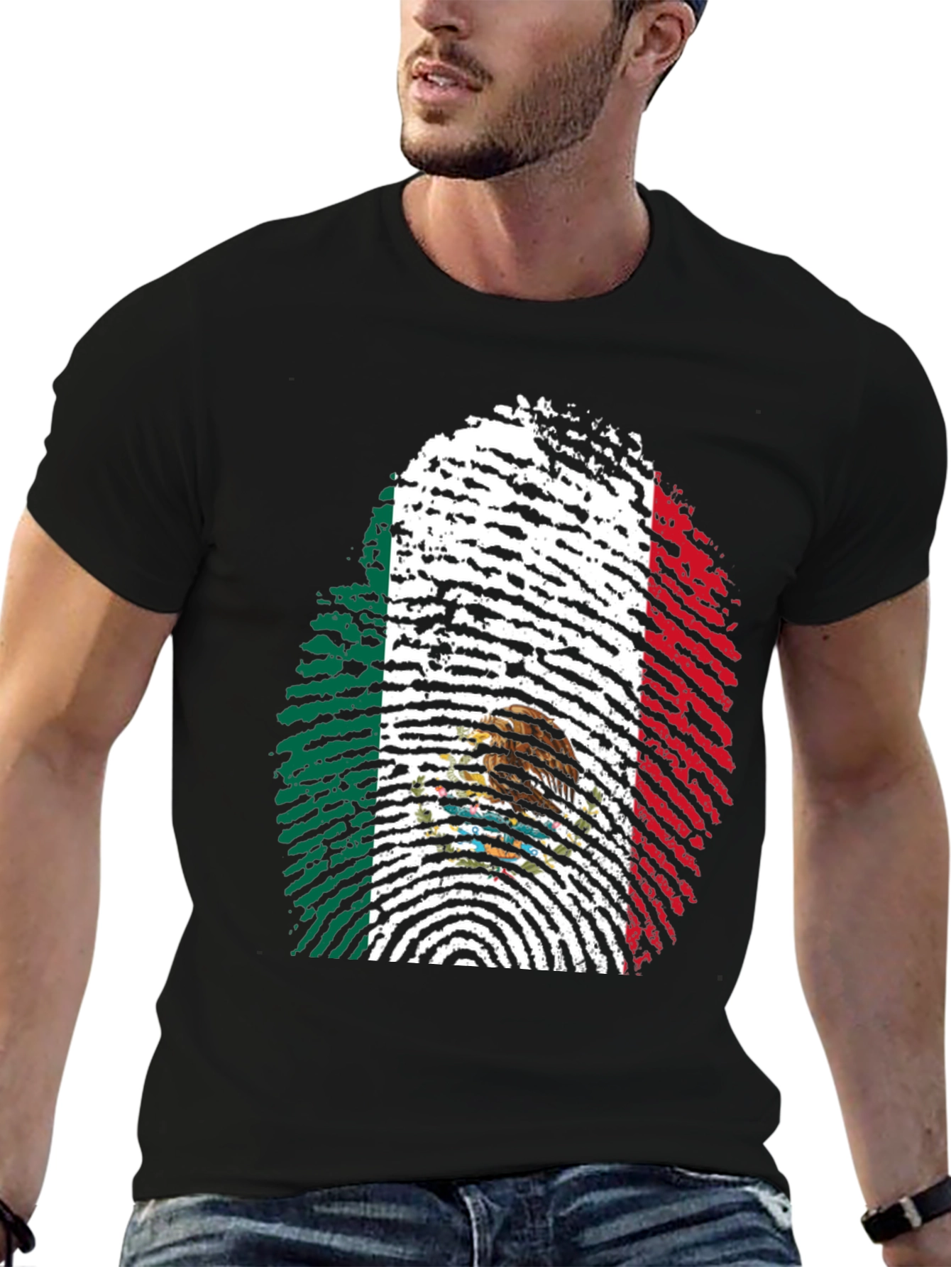 Mexico Fingerprint Flag T-Shirt