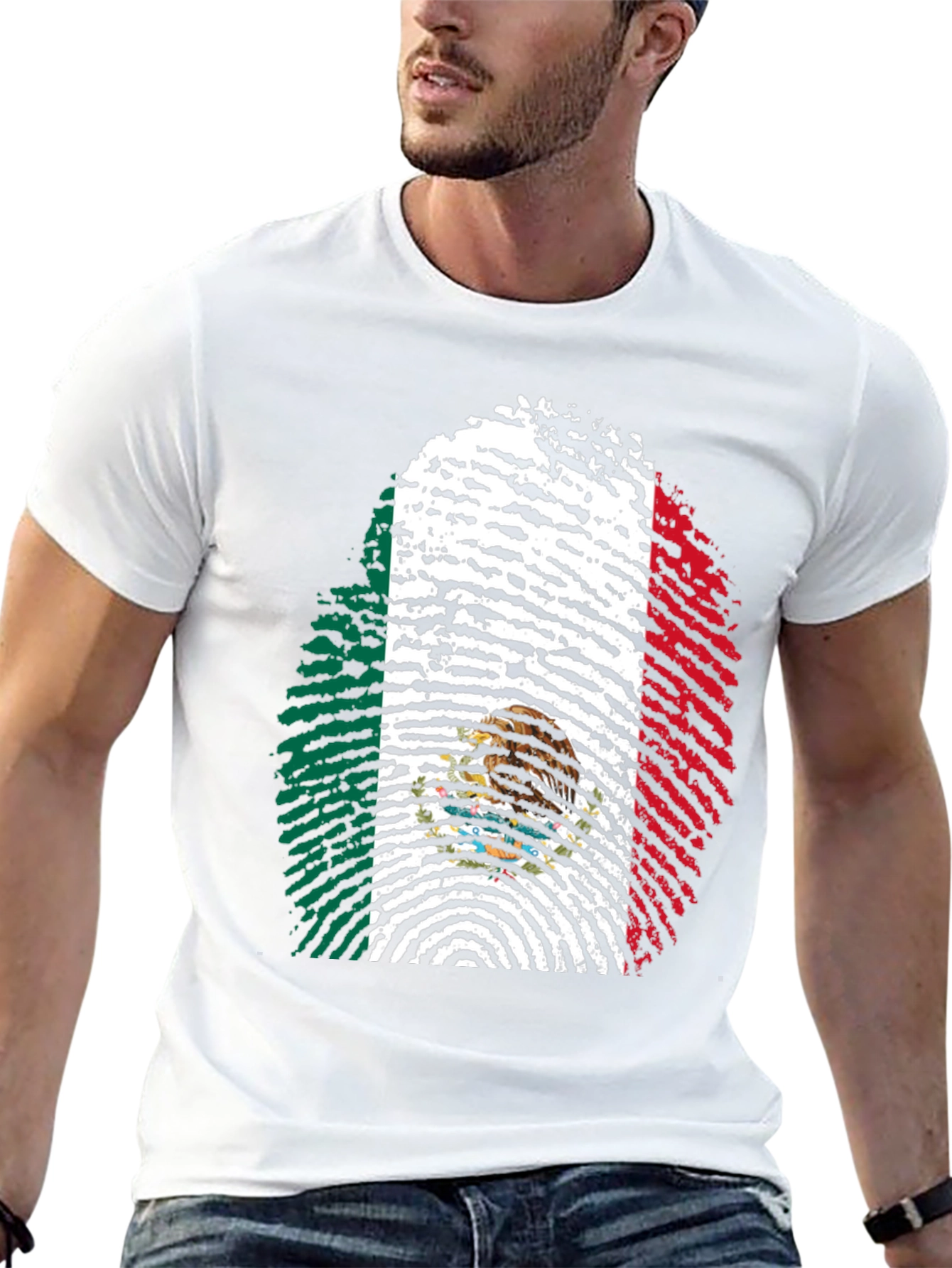 Mexico Fingerprint Flag T-Shirt