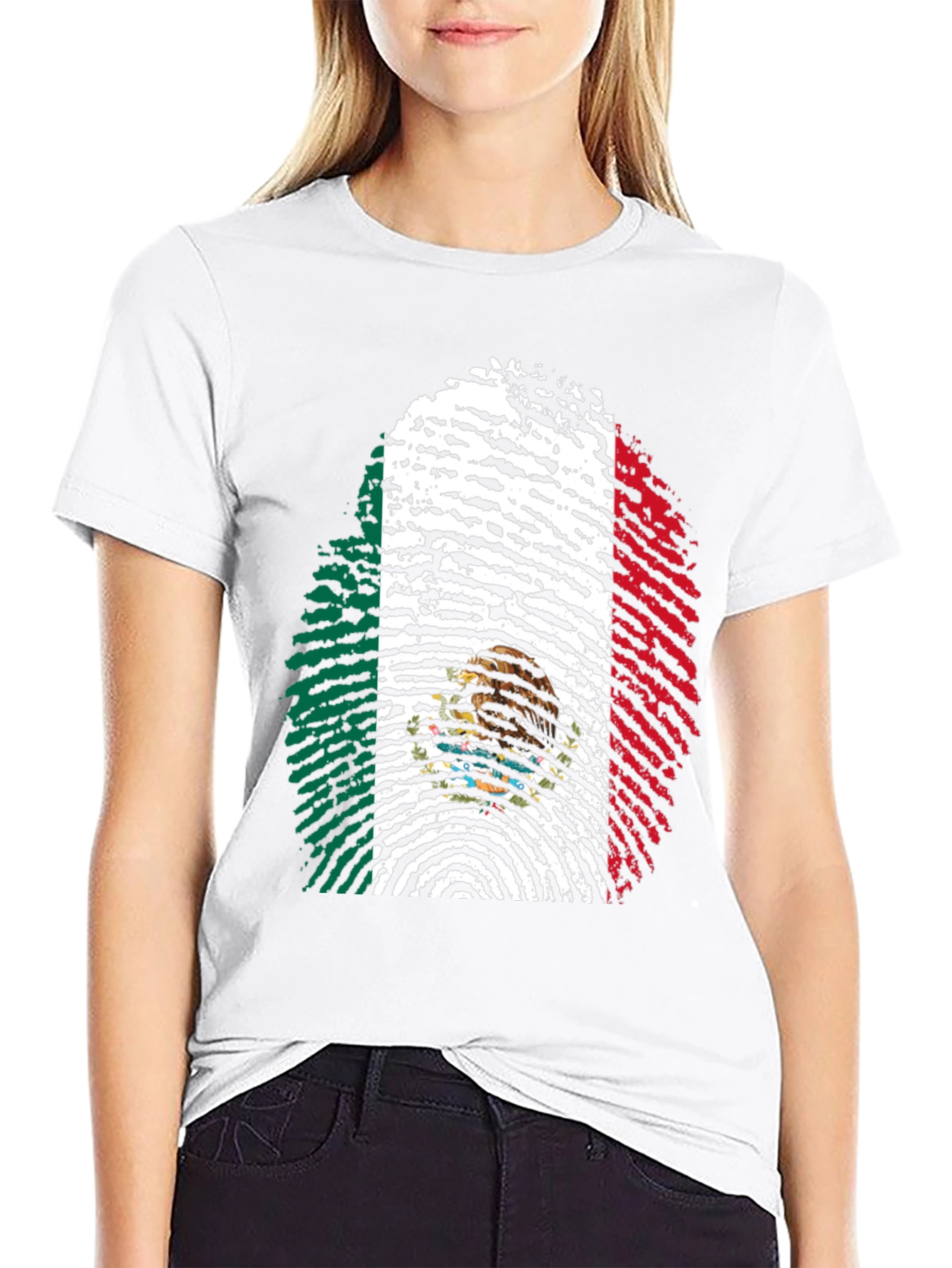 Mexico Fingerprint Flag T-Shirt