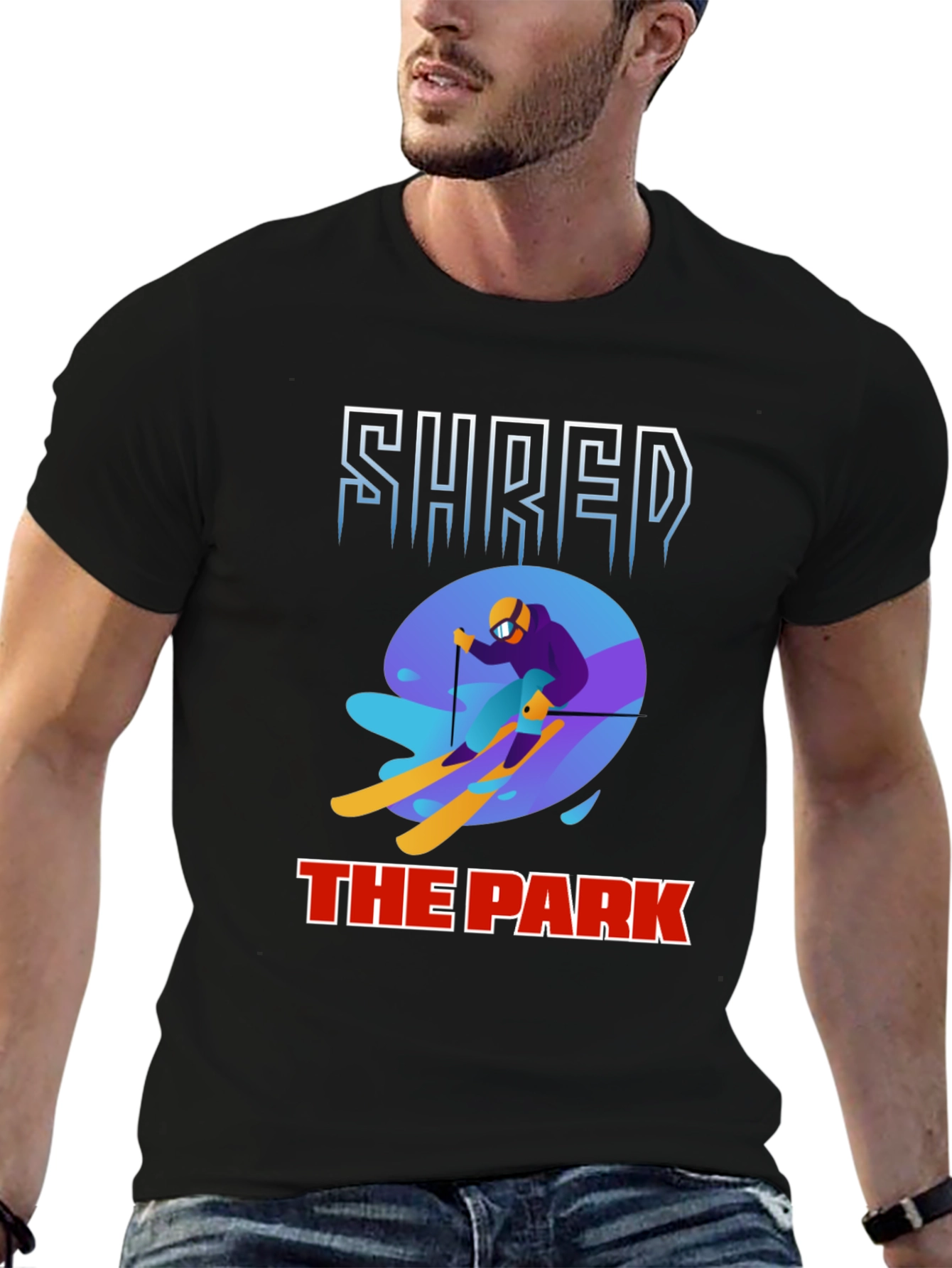 Shred The Park Graphic Tee Skiing T-Shirt