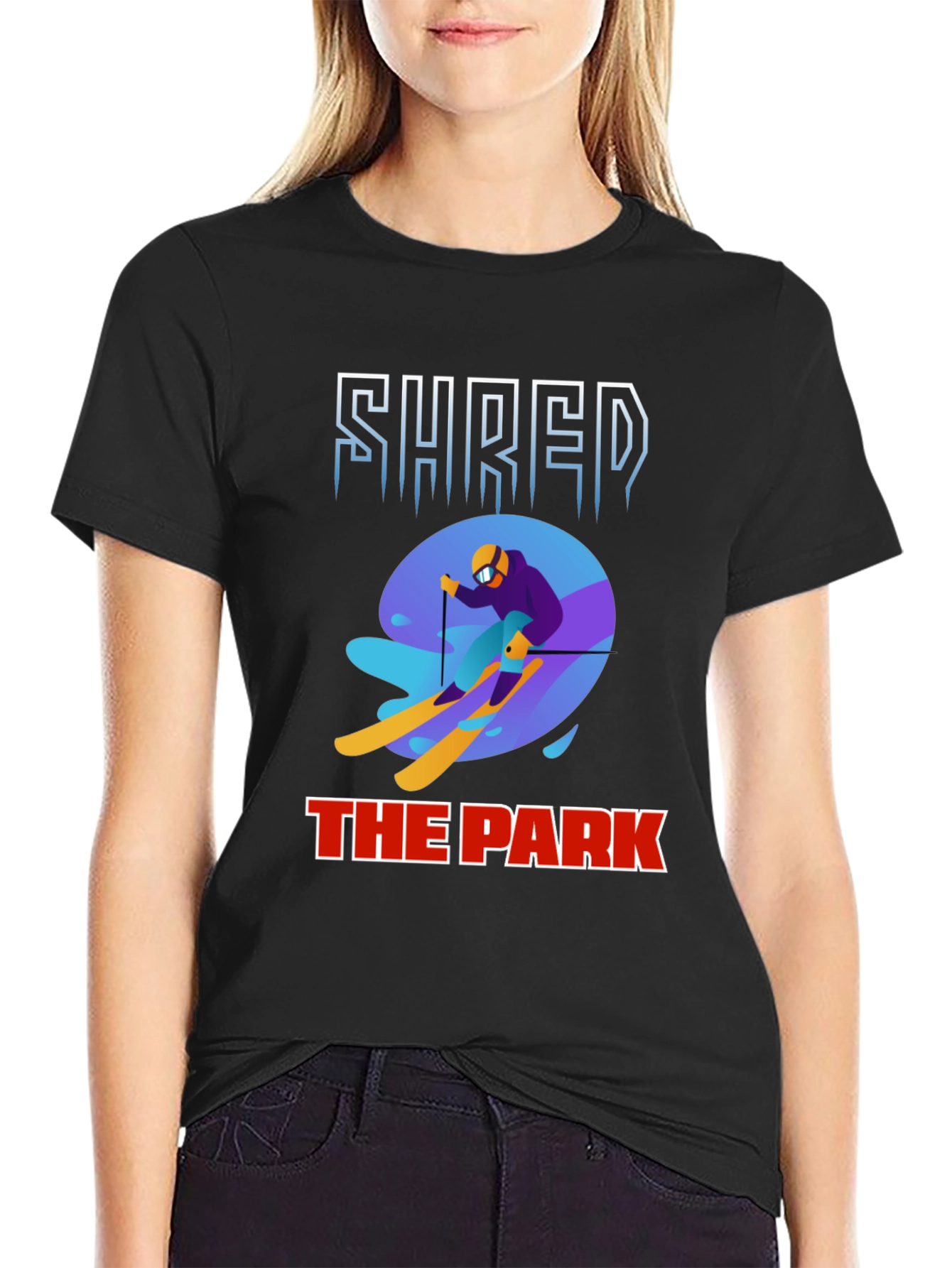 Shred The Park Graphic Tee Skiing T-Shirt