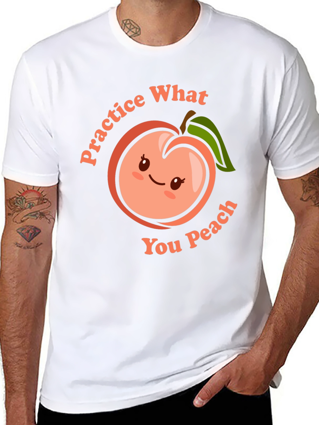 Practice What You Peach Funny T-Shirt