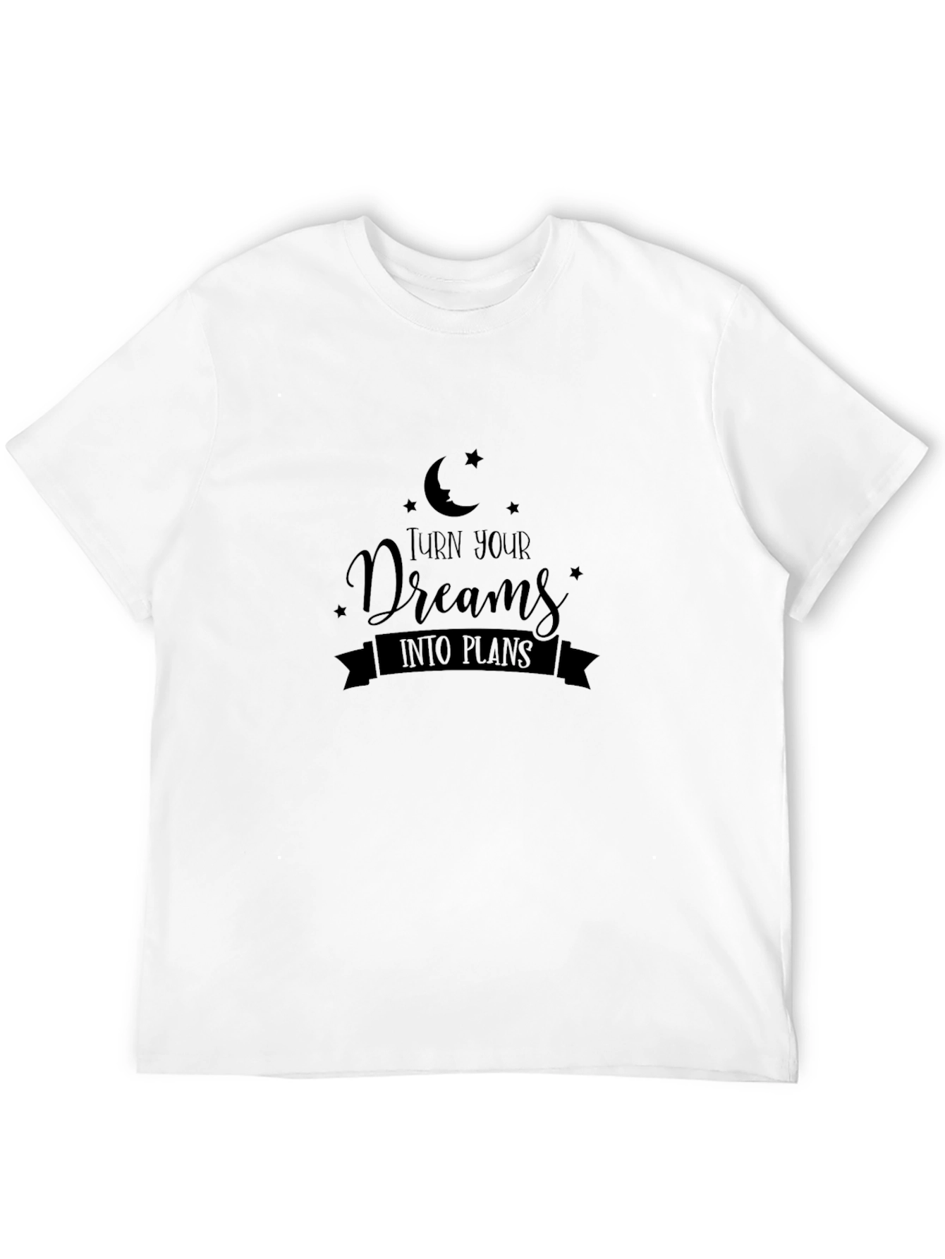 Dream Plan Graphic Tee - Motivational Black T-Shirt