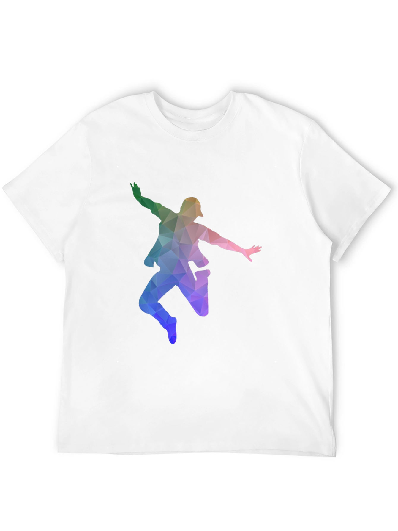 Geometric Dancer Graphic T-Shirt - Black