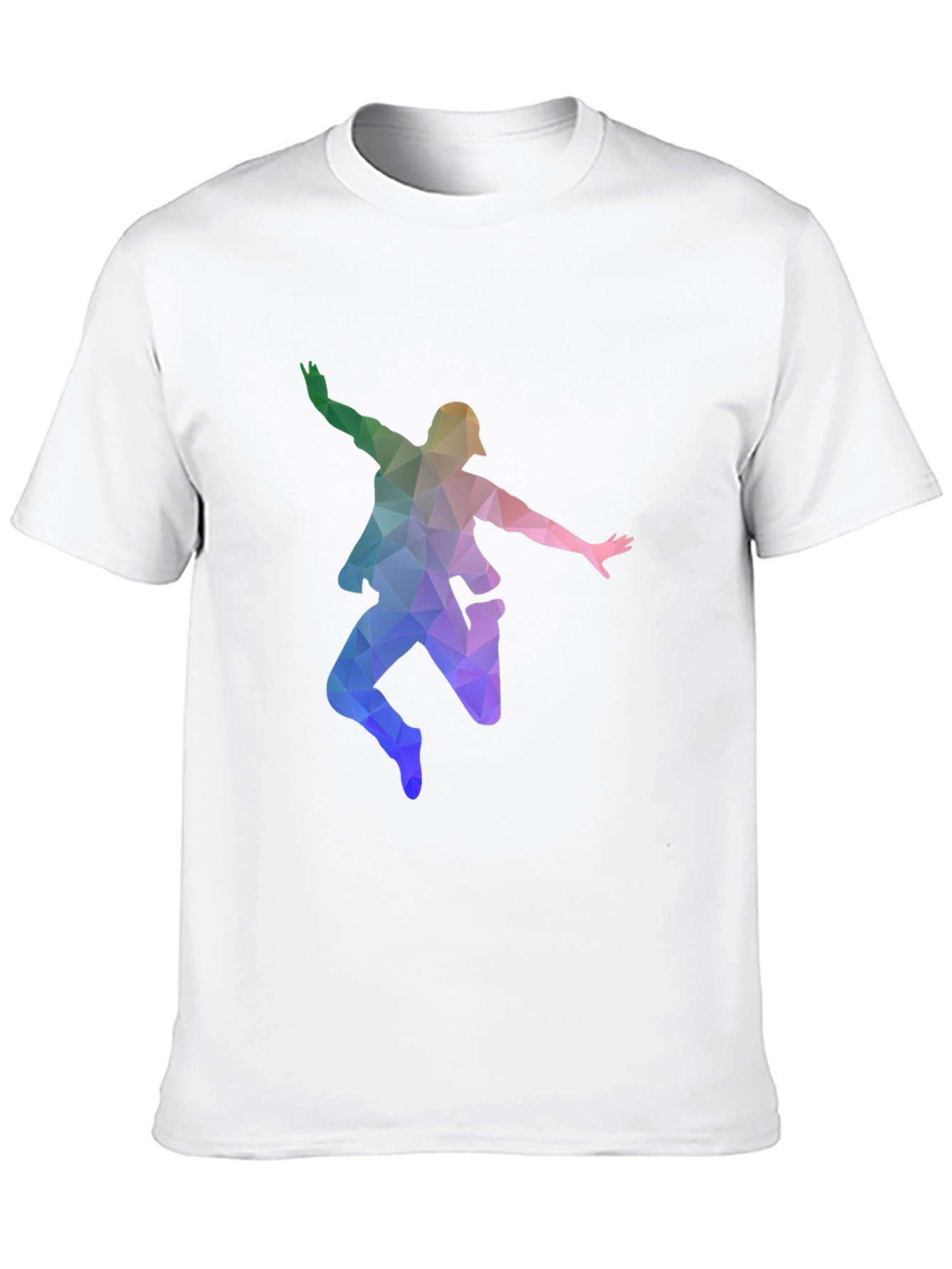 Geometric Dancer Graphic T-Shirt - Black