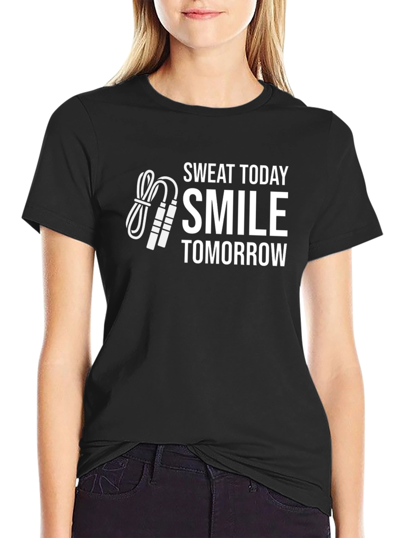 Sweat Today Smile Tomorrow Graphic T-Shirt