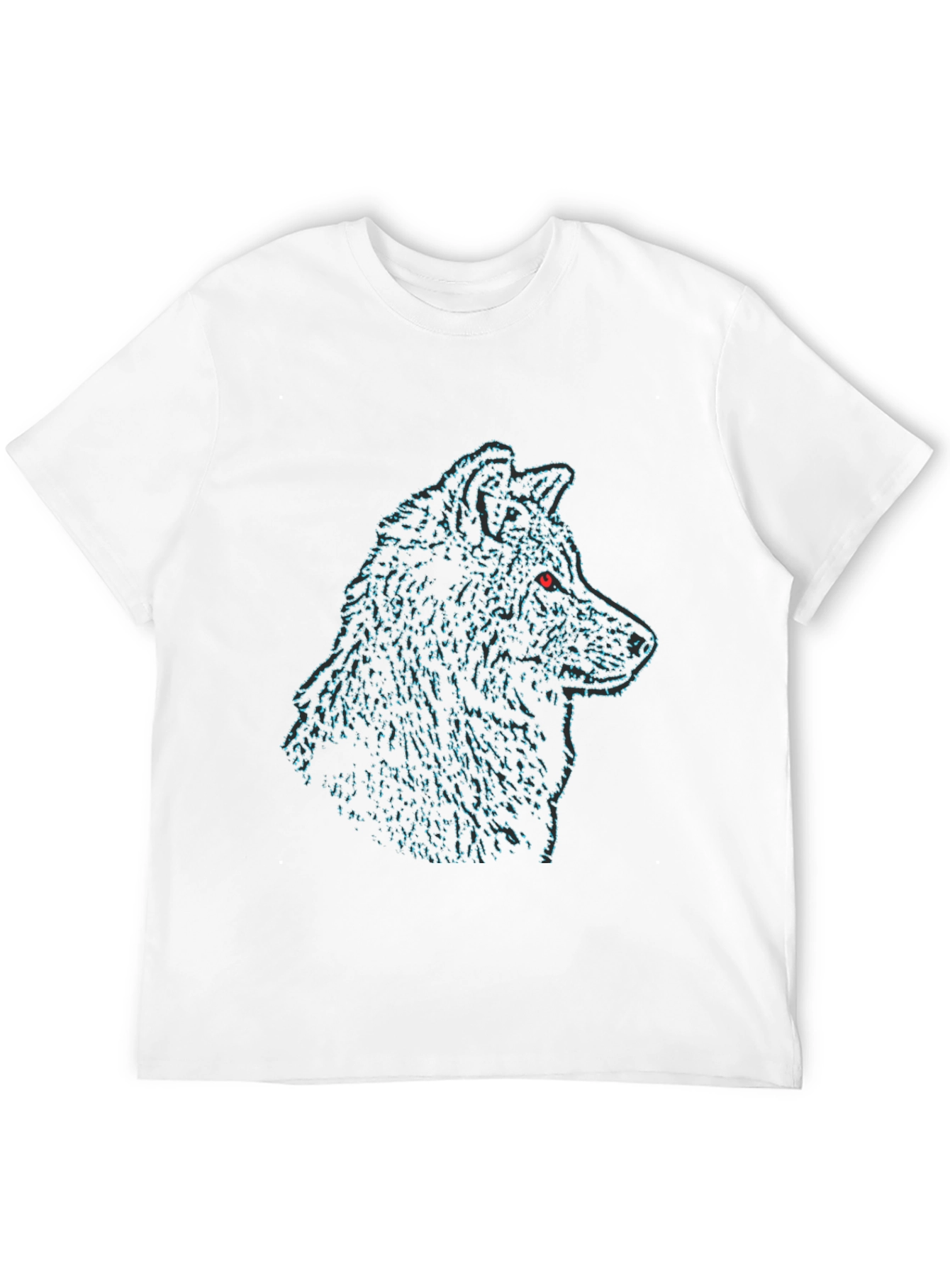 Wolf Head Black Tee - Graphic Print