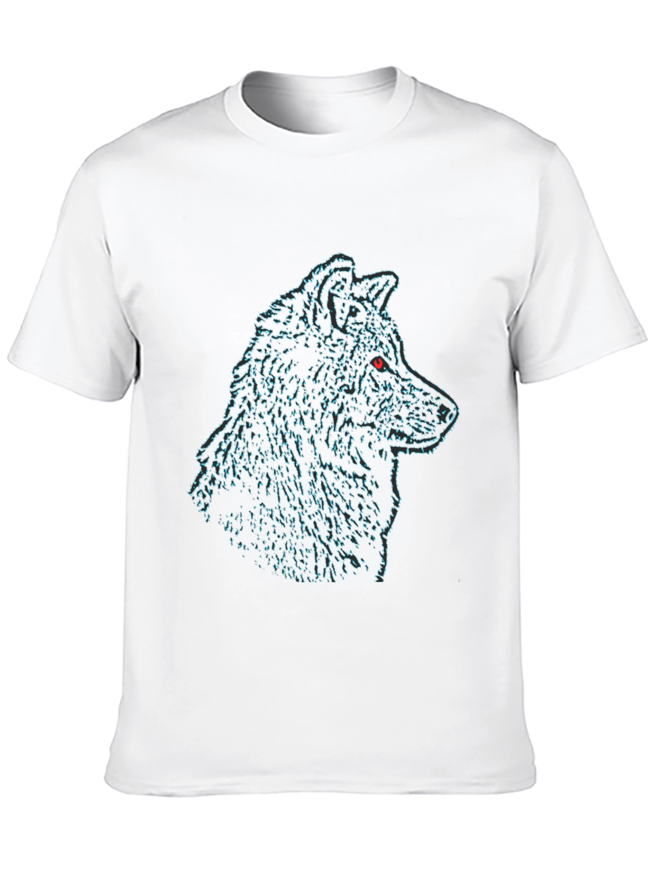 Wolf Head Black Tee - Graphic Print