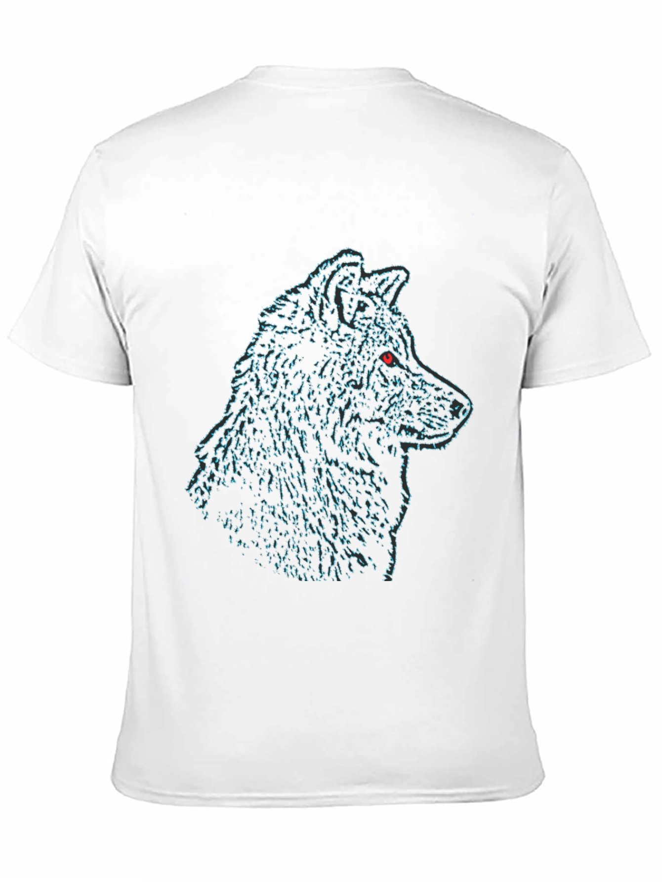 Wolf Head Black Tee - Graphic Print