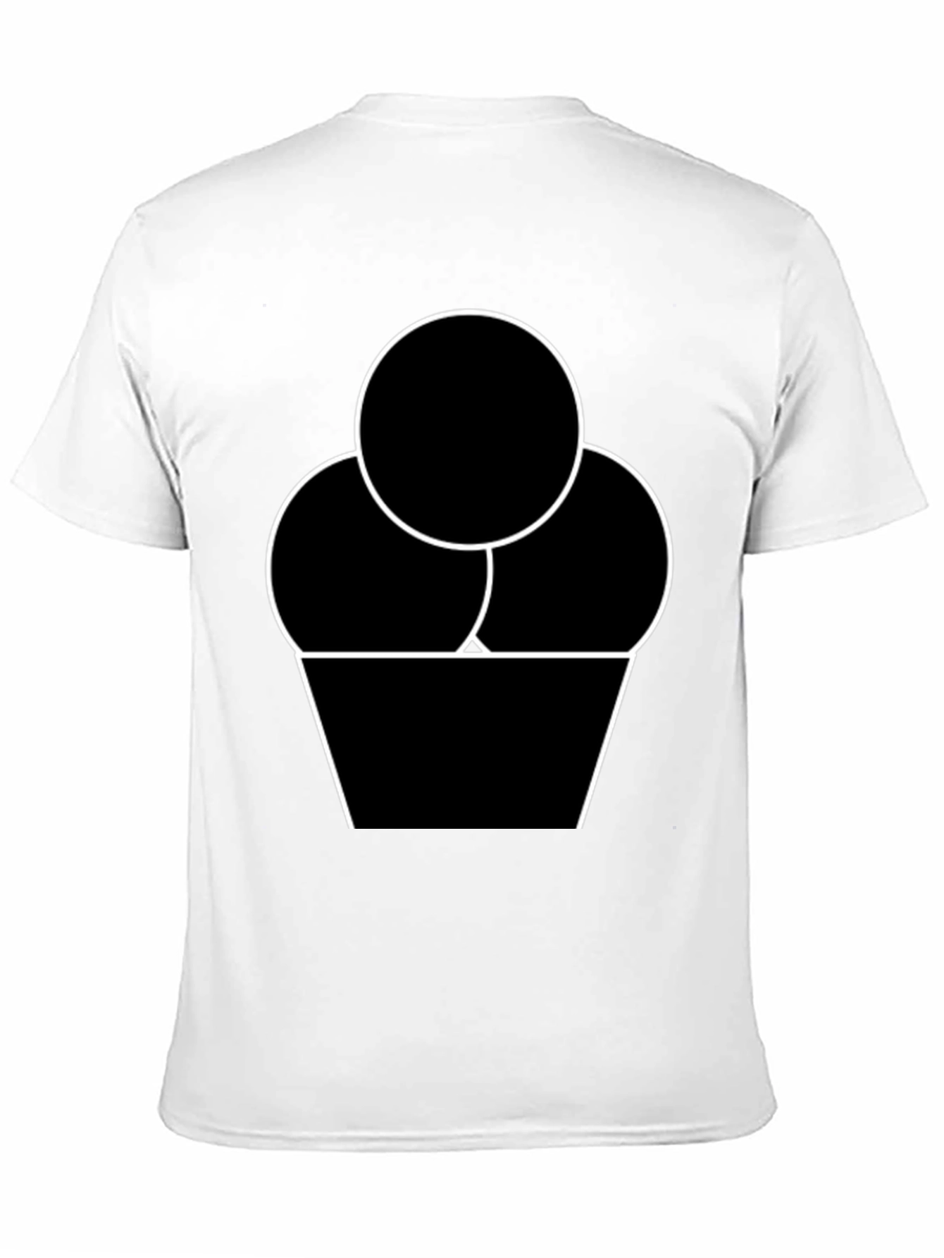 Ice Cream Graphic Tee - Black Cotton T-Shirt