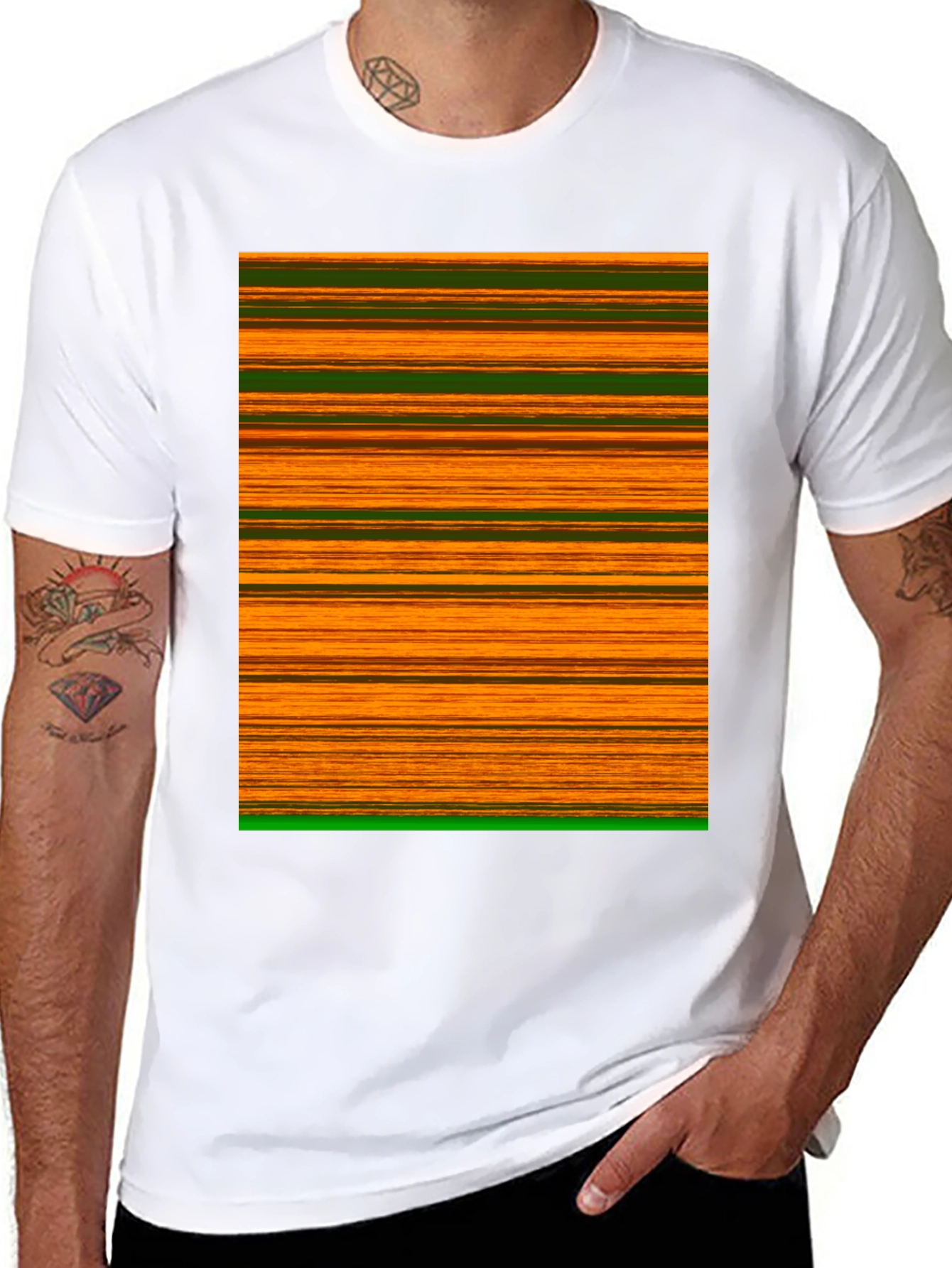 Striped Graphic Tee