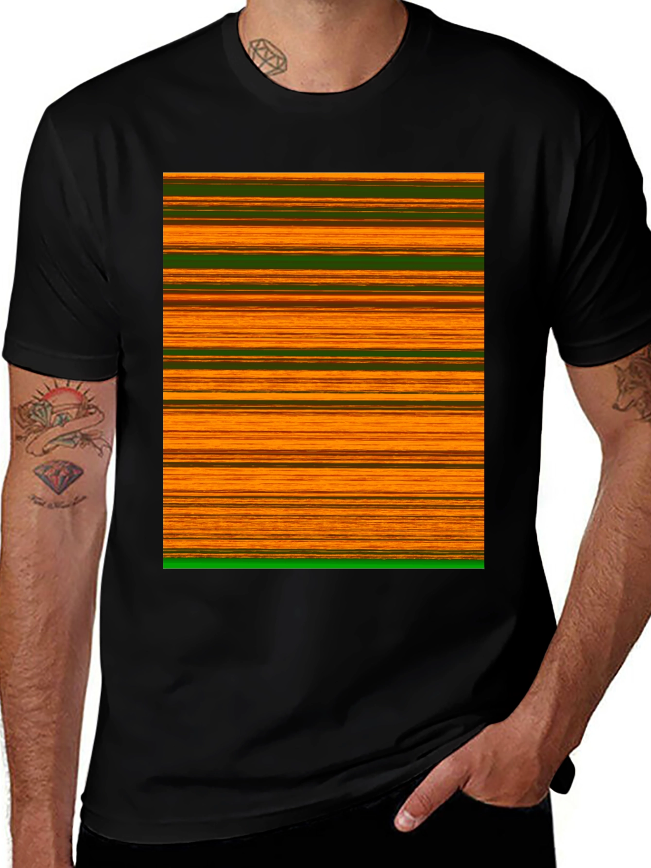 Striped Graphic Tee