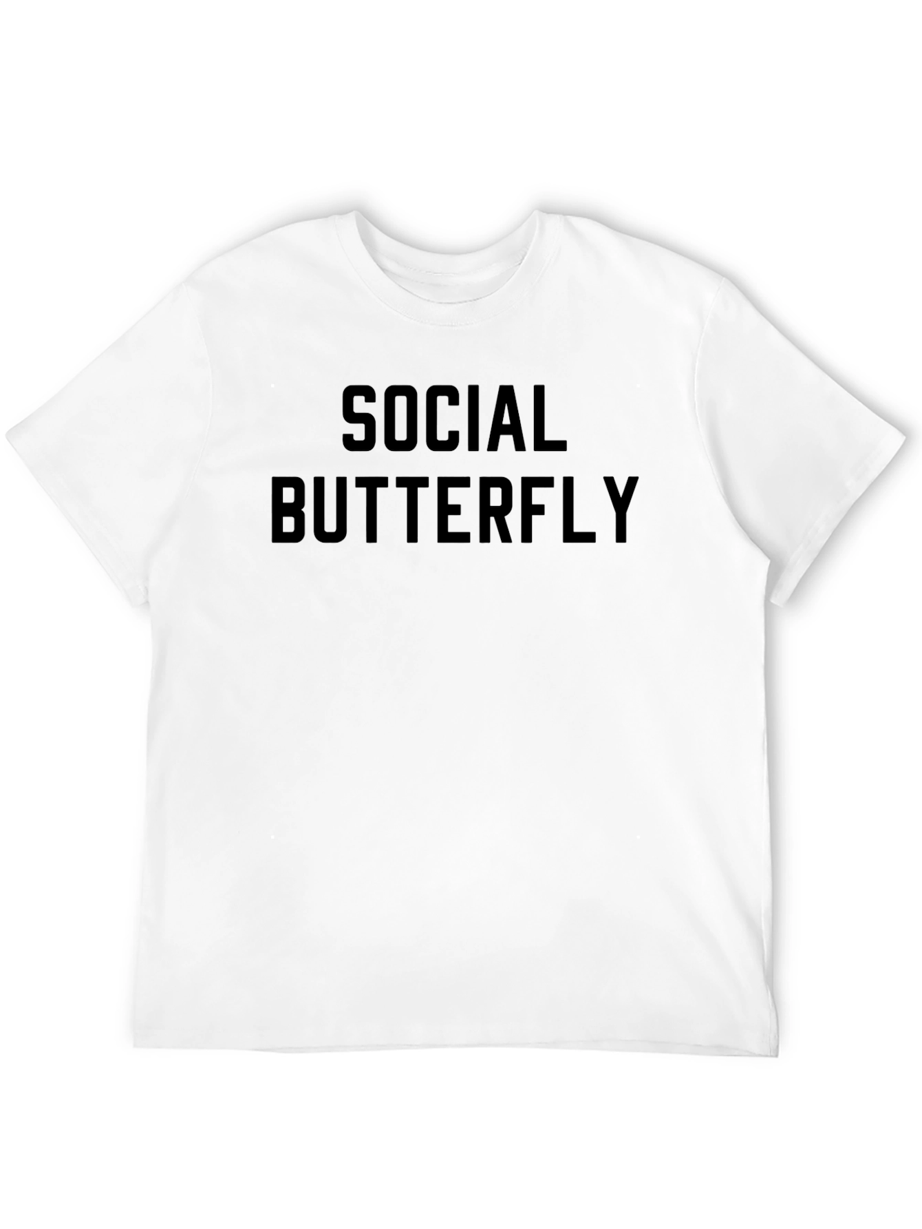 Social Butterfly Black T-Shirt - Bold Statement Tee