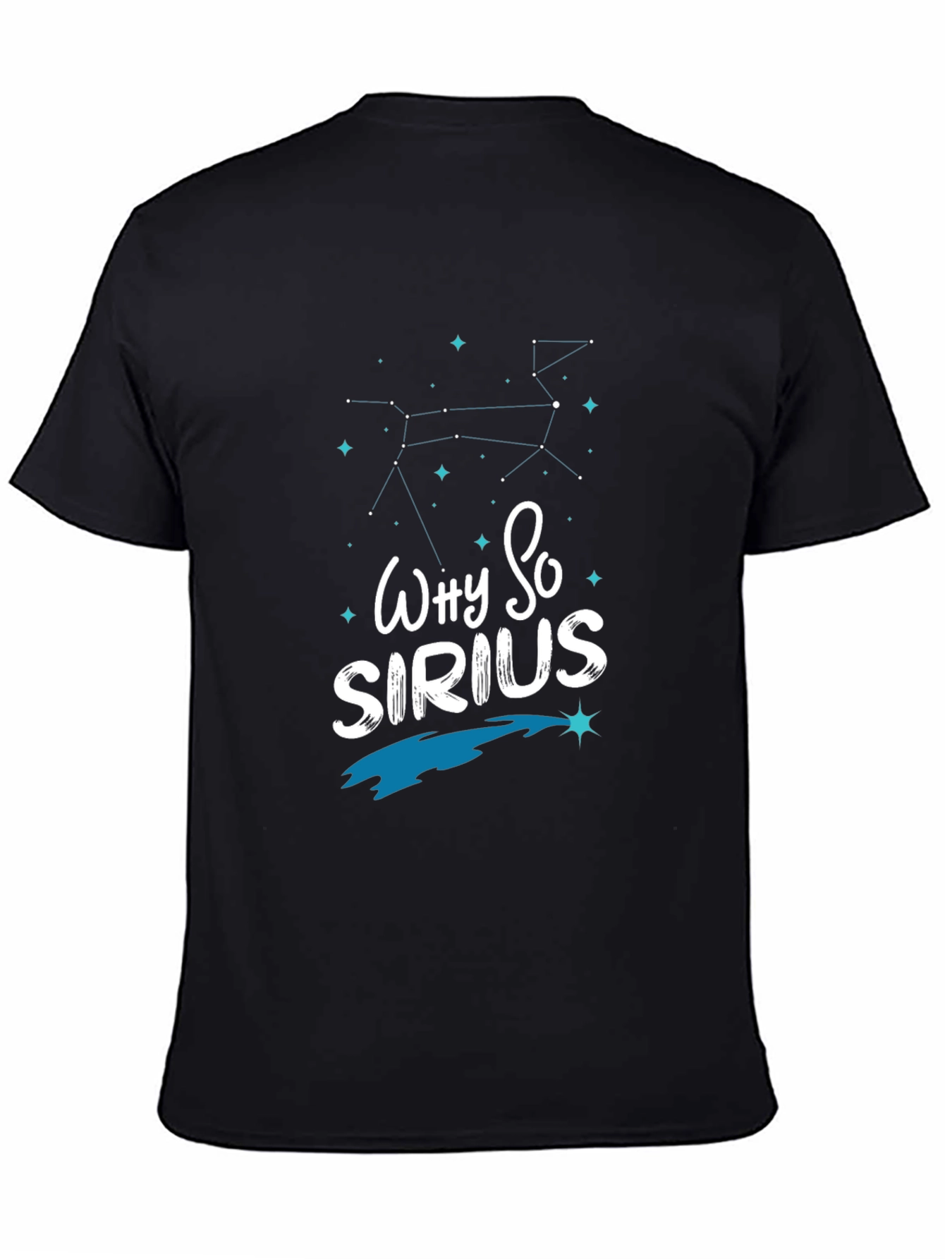 Why So Sirius Mens Black Graphic Tee