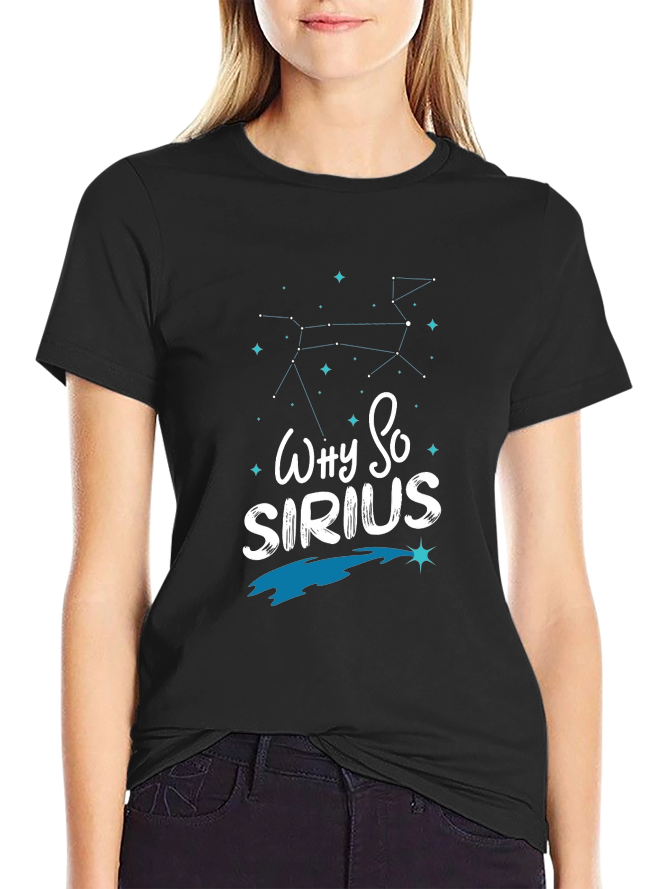 Why So Sirius Mens Black Graphic Tee