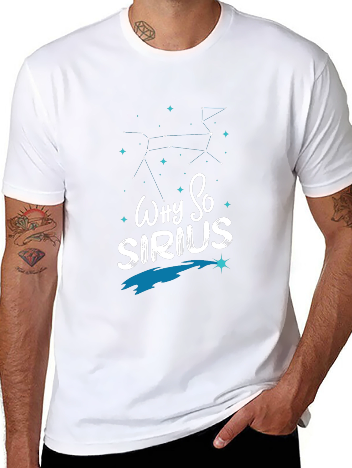 Why So Sirius Mens Black Graphic Tee
