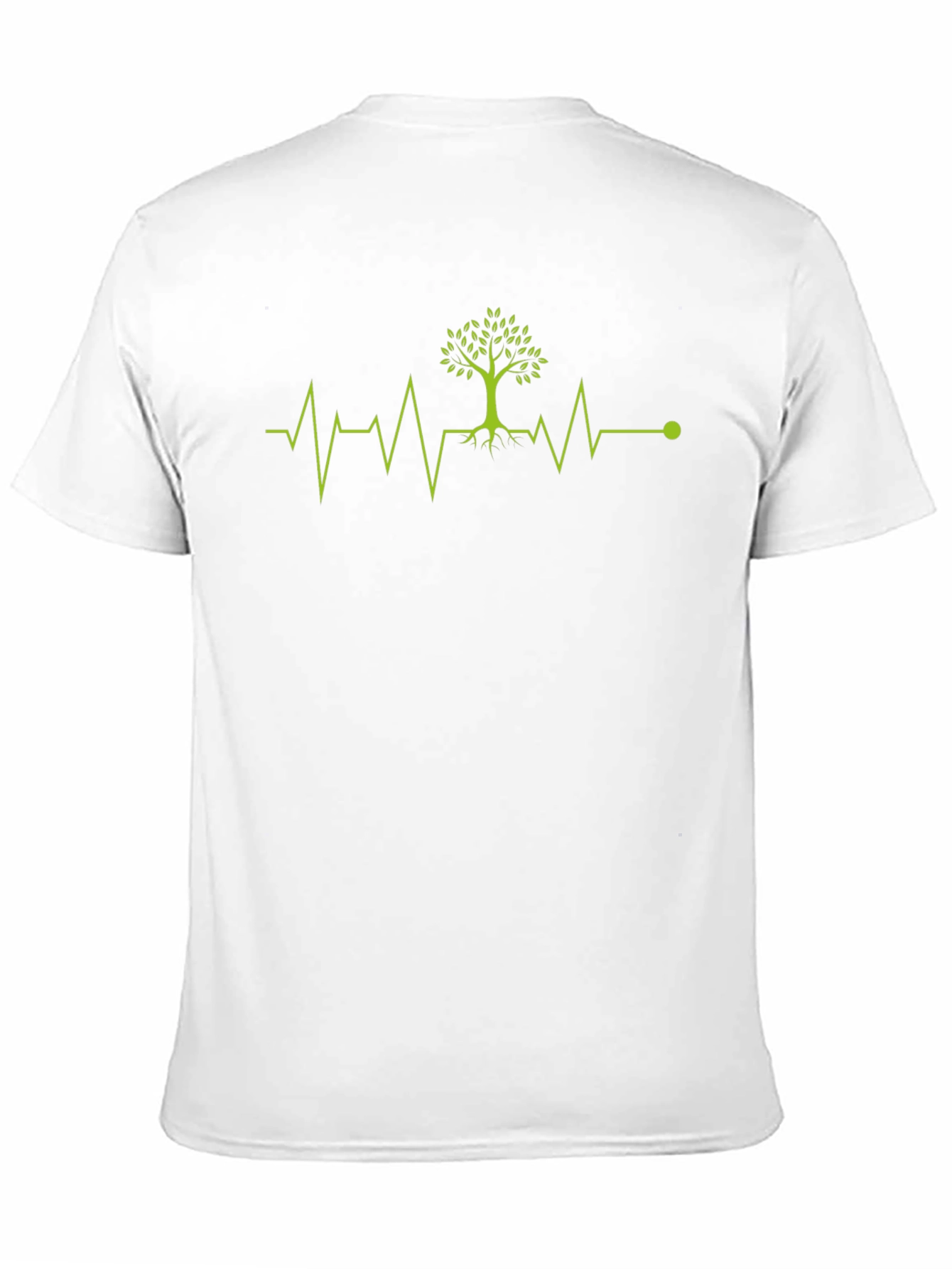 Natures Heartbeat Tee: Green Tree ECG Design