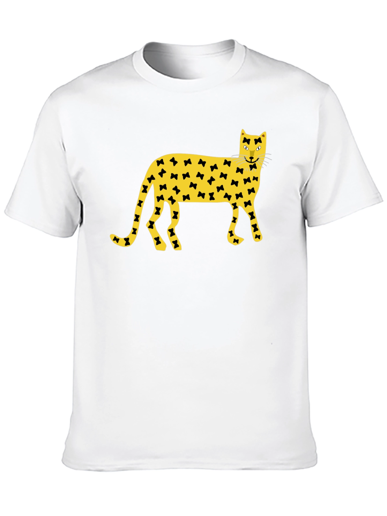 Bowtie Cat Graphic Black T-Shirt